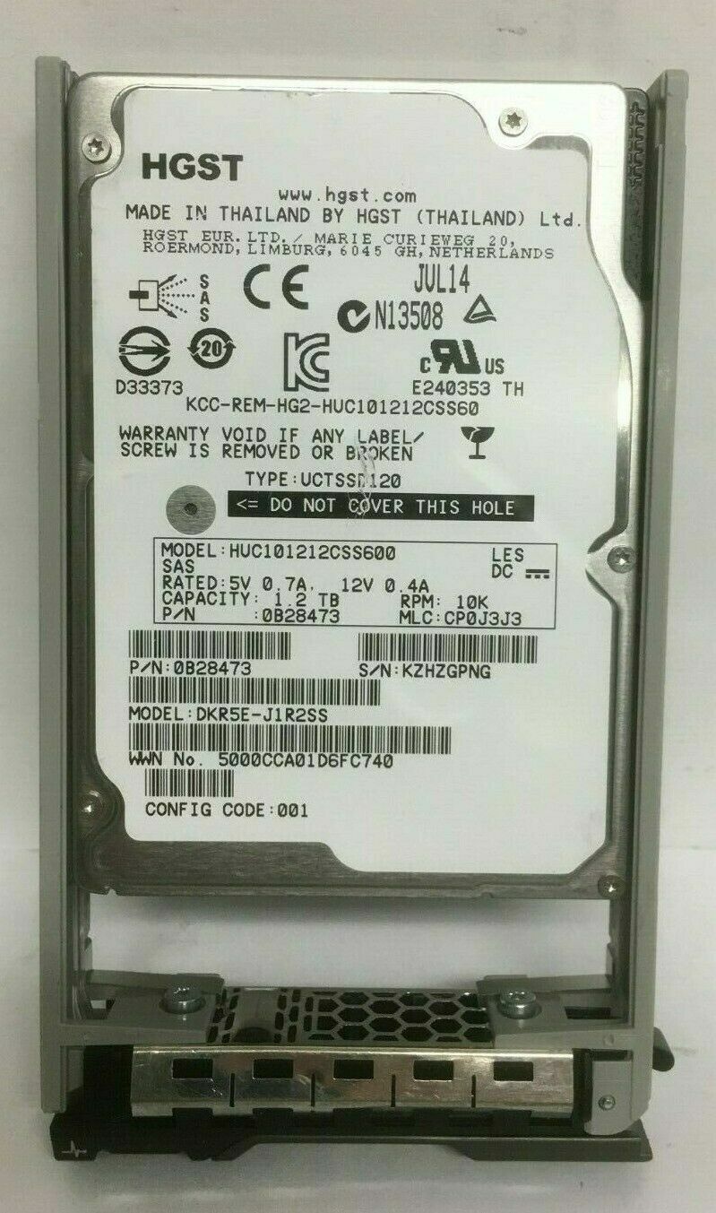 1.2TB 10K SAS 2.5″ SAS 6G HARD DRIVE Fits DELL SERVER R630 R710 R720 Server HDD