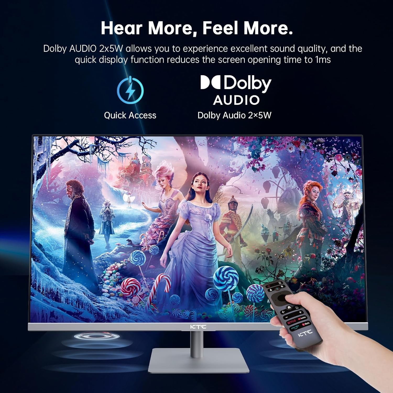 KTC A32Q8 32 Inch 4K Smart Monitor Google System UHD 3840x 2160 with Speakers