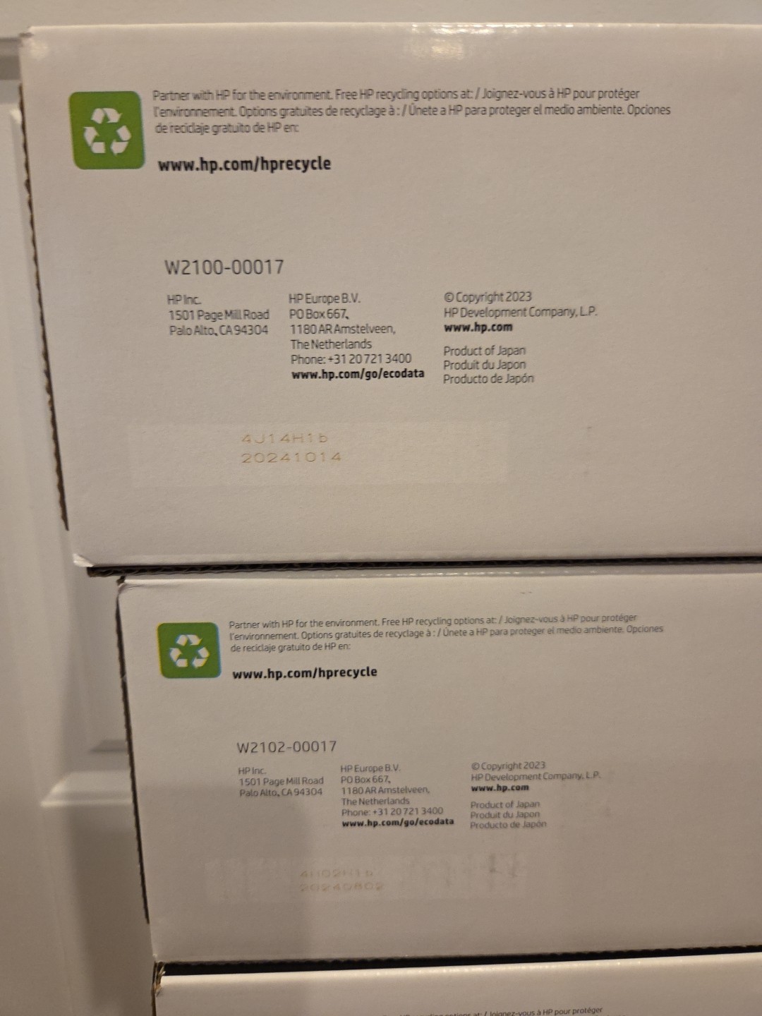 HP 210X Yellow, Cyan, Magenta, Black W2100X, W2101X,W2103X,W2102X Set of 4 Read*