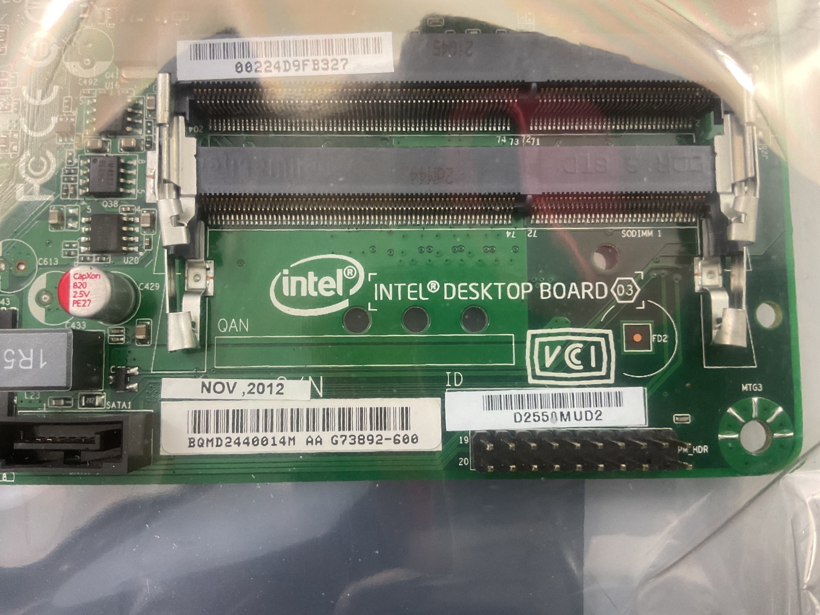 Intel D2550MUD2 Mini-ITX Atom D2550 DDR3 Motherboard – BLKD2550MUD2