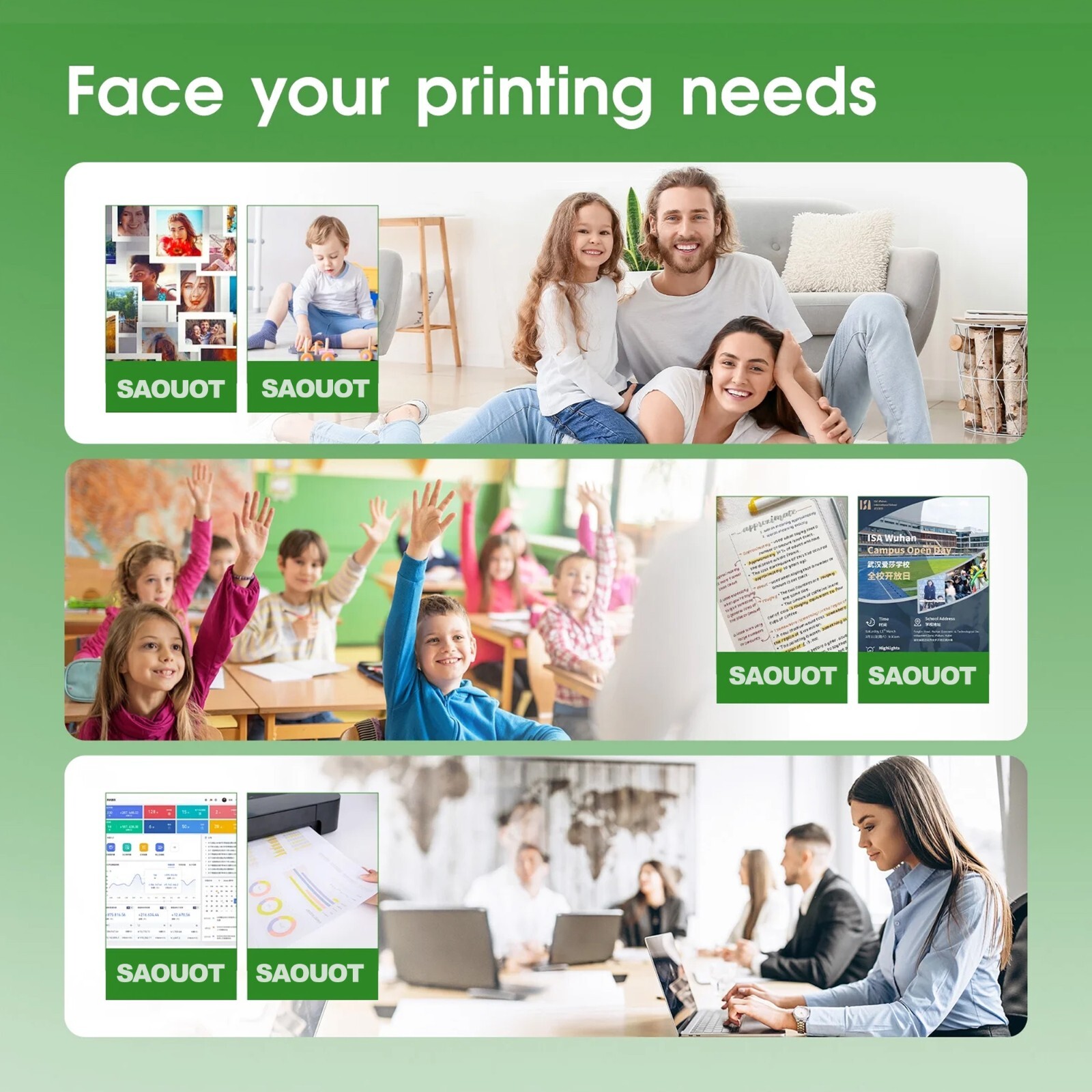 564XL Ink Cartridges Replacement for HP OfficeJet 4620 PhotoSmart 7510 7515