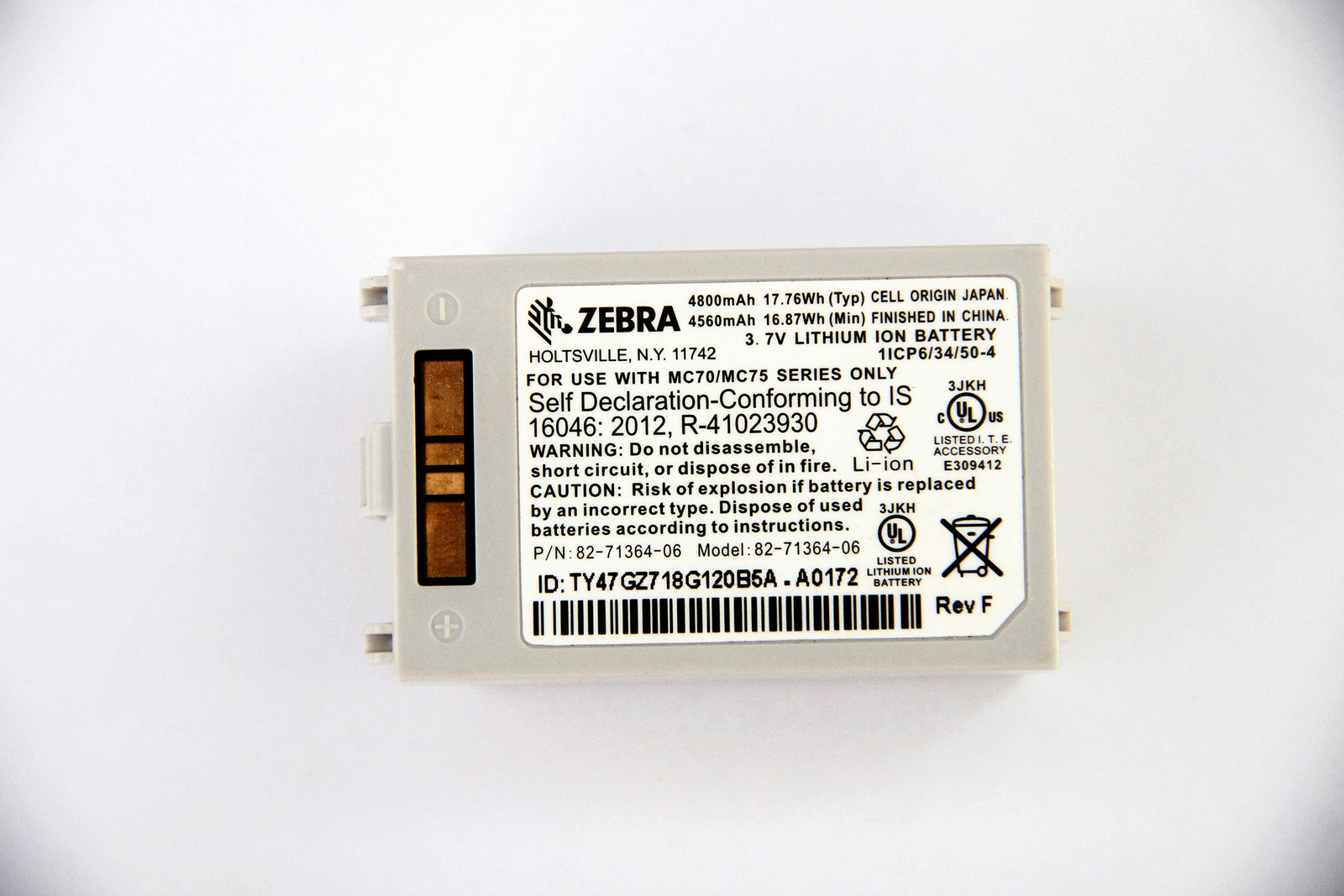 Original Battery For Symbol Motorola MC75 MC70 Series 4800mAh 82-71364-06 3.7V