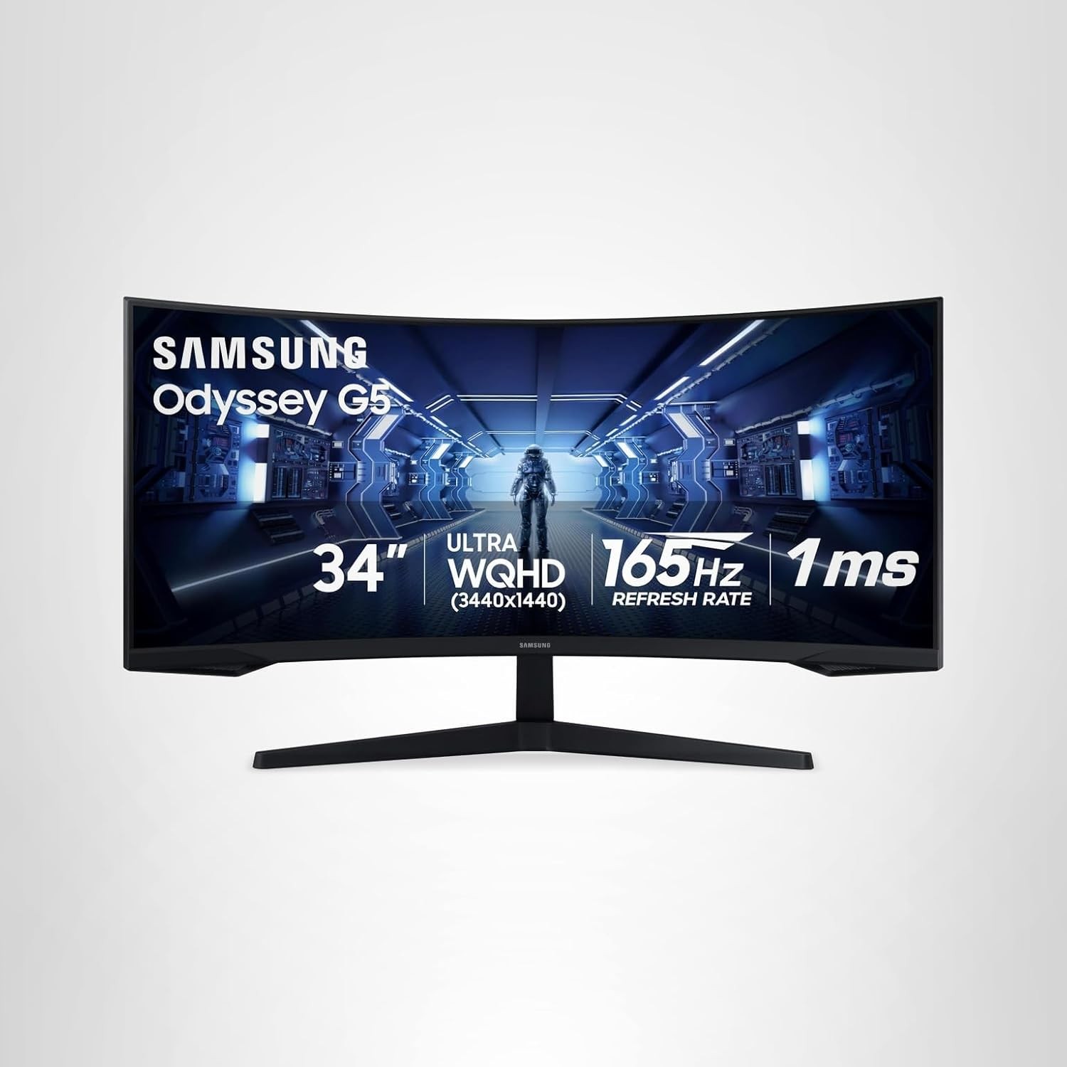 Samsung Odyssey G5 C34G55TWWN 34″ VA LCD Curved Gaming Monitor – Black