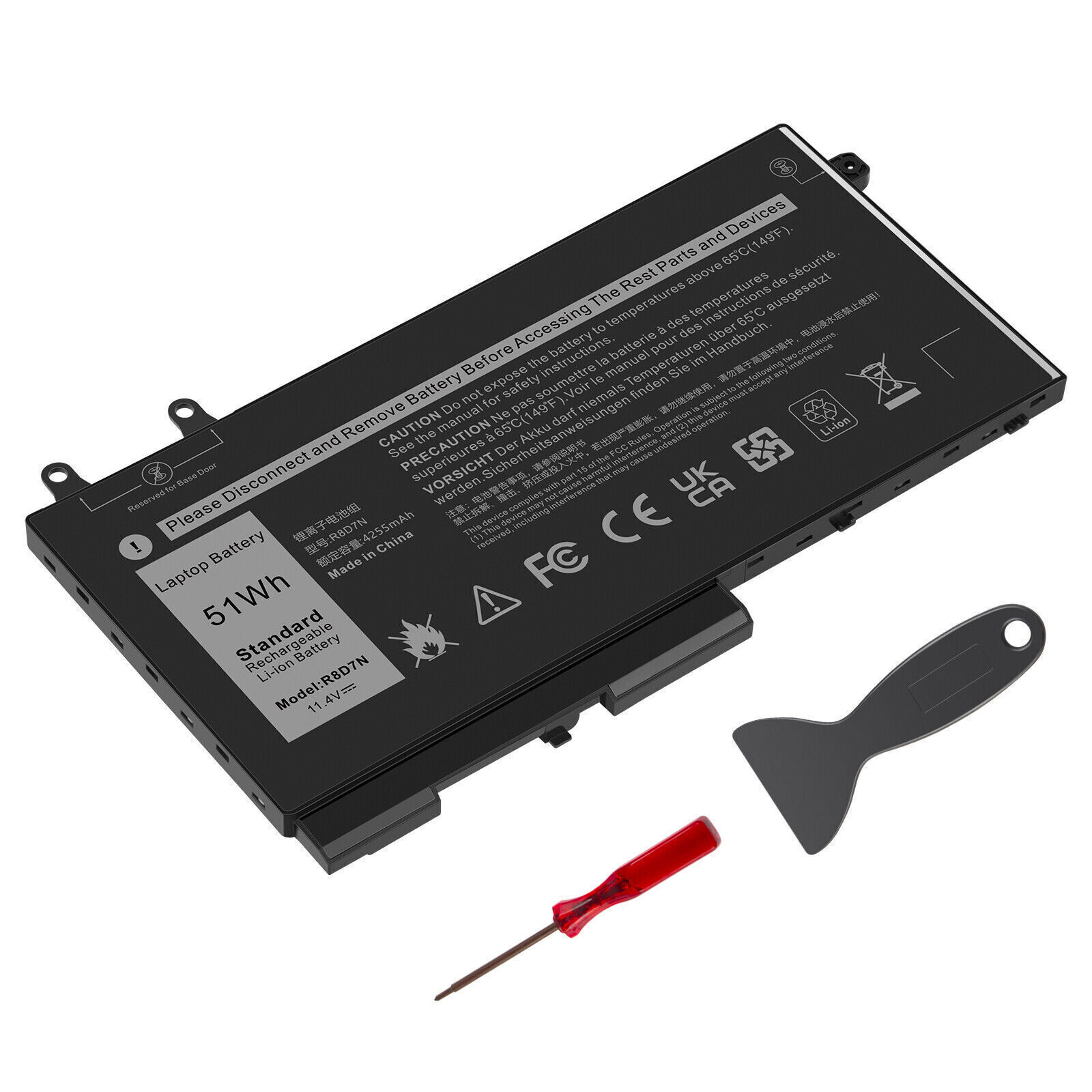R8D7N Battery for Dell Latitude 5400 5401 5410 5411 Type 11.4V 51Wh W8GMW 1V1XF