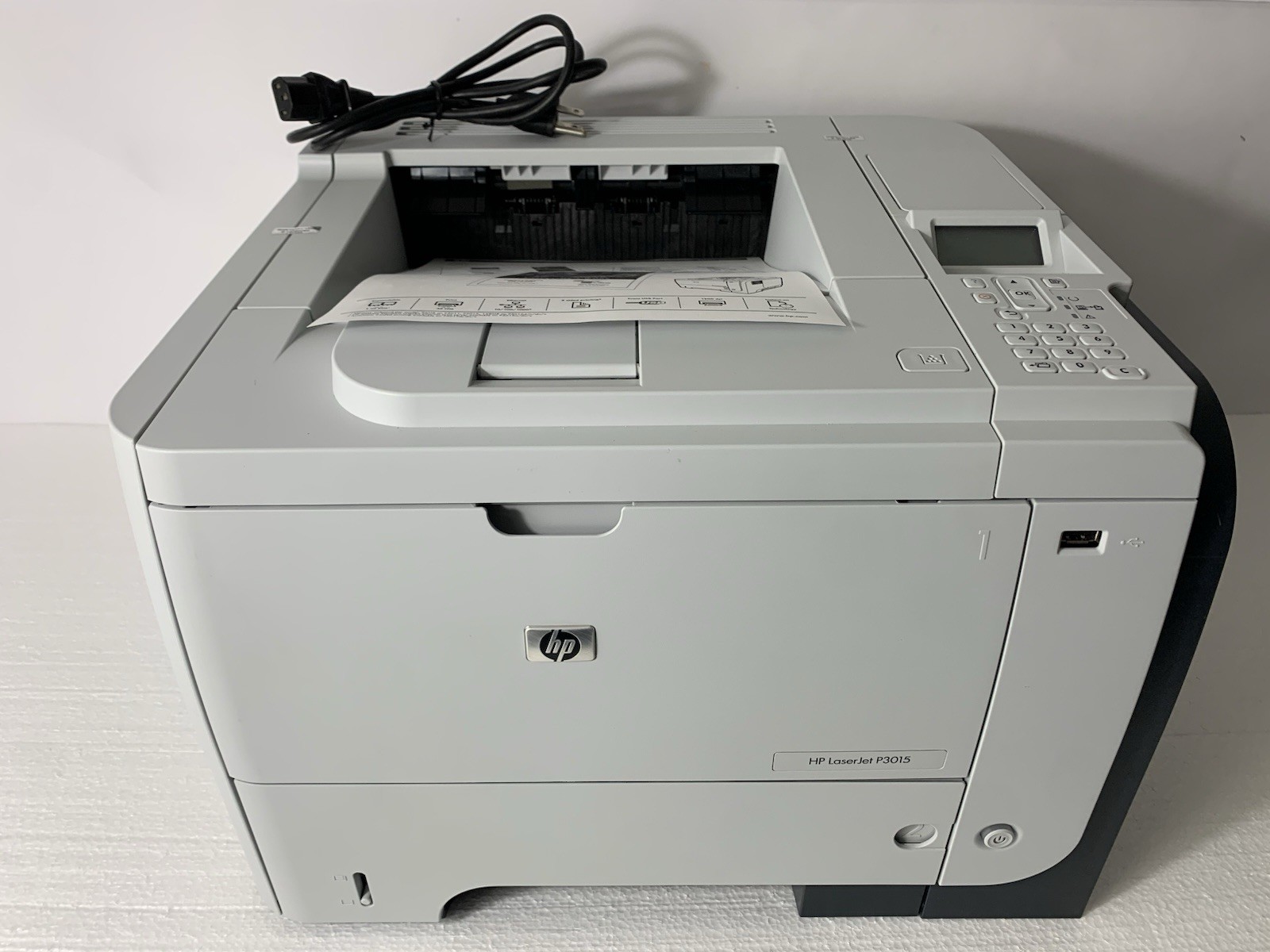Hp Laserjet P3015 Printer Clean! CE527A Networkable, P/Count 11010, 80% Toner