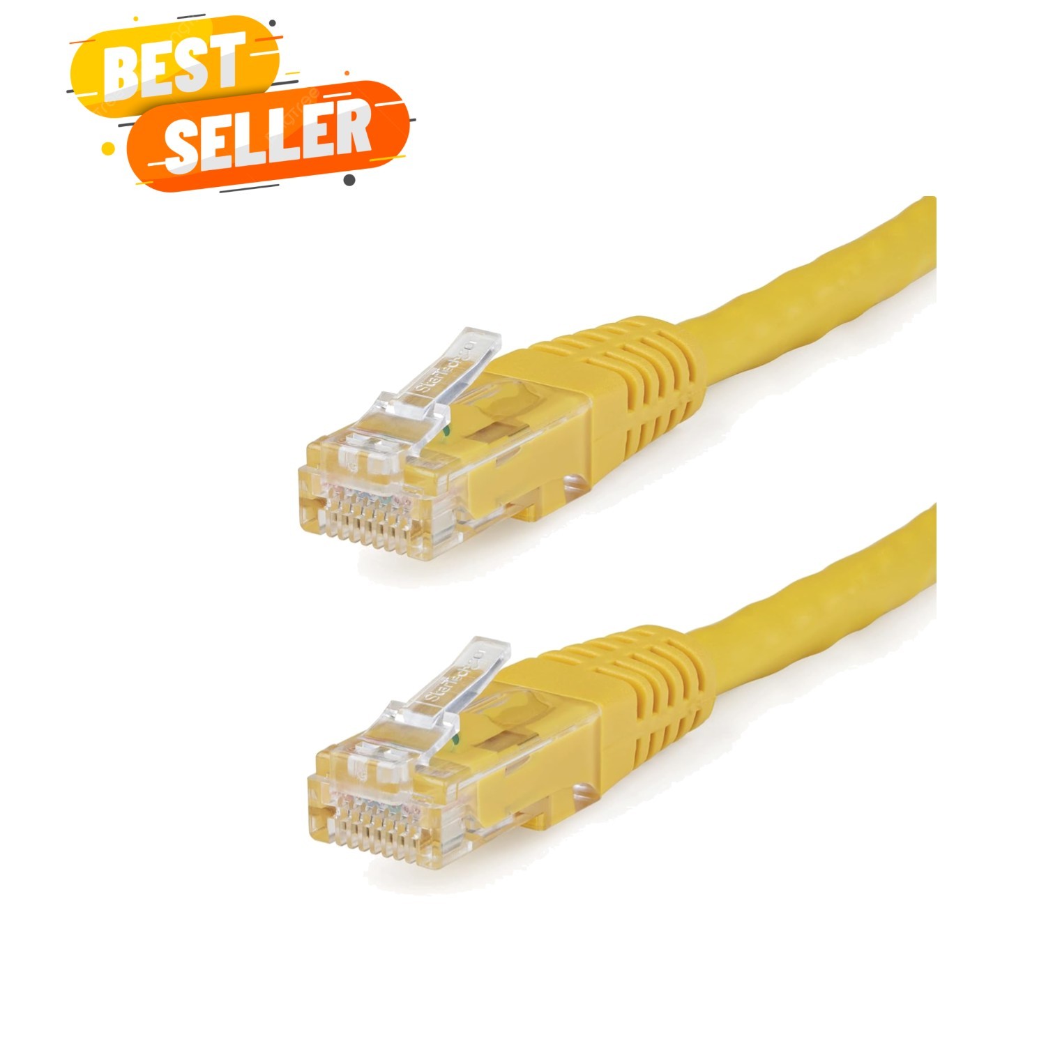 StarTech 25ft Ethernet Cable – Yellow CAT 6 Gigabit Ethernet Wire -250Mhz 100…