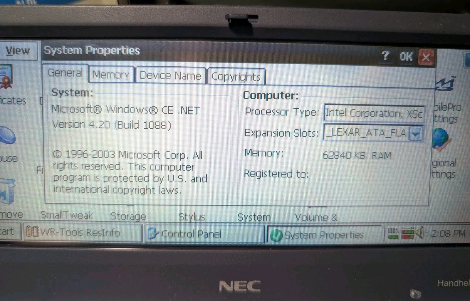 NEC MobilePro 900 Handheld PC , Model: MP900C-A, Rebuilt Battery, Charger