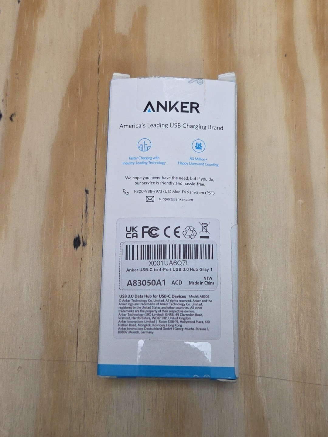 Anker 4-Port USB 3.0 Ultra Slim Data Hub Black A7516 – In Box