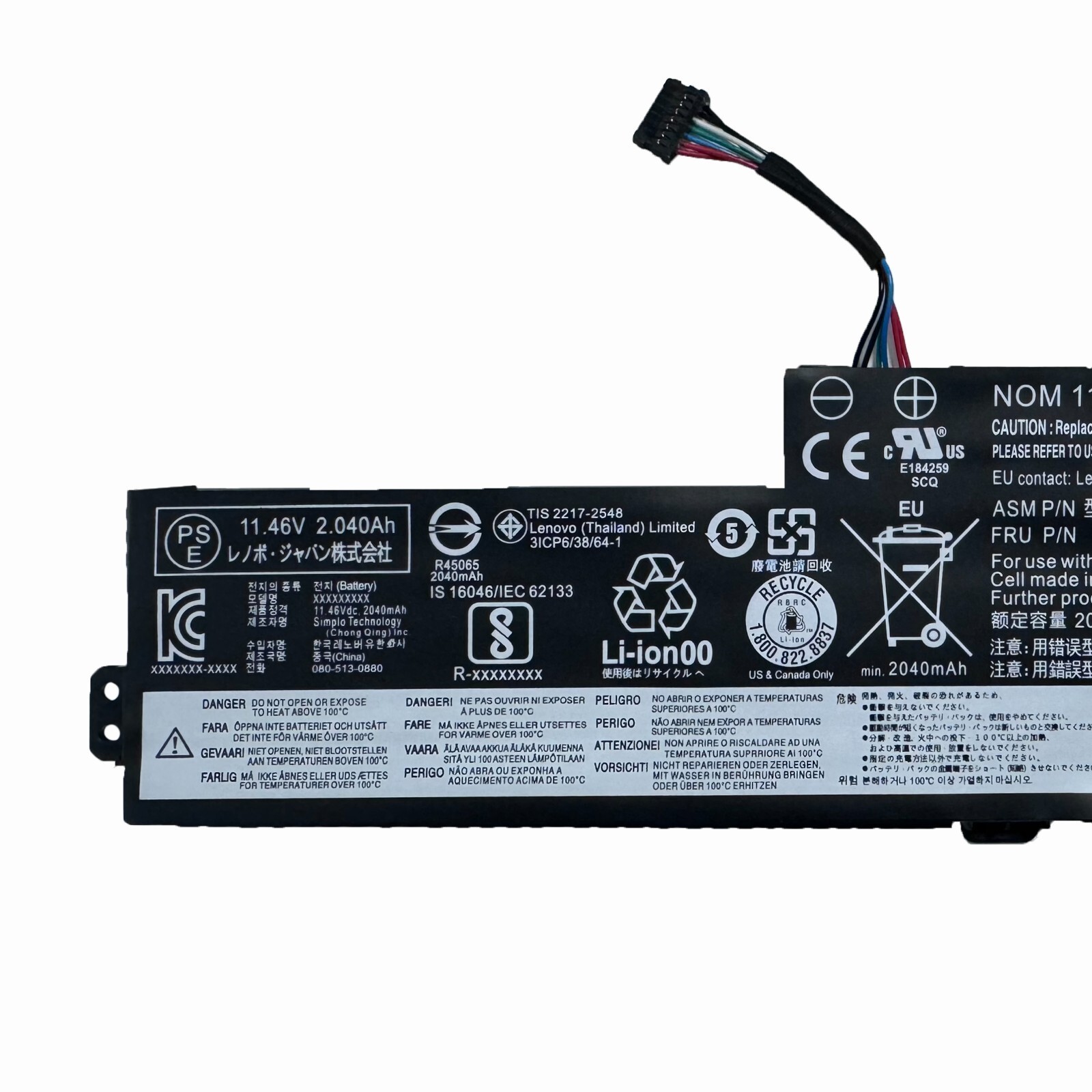 OEM Genuine 24WH 01AV421 01AV489 Internal Battery For Lenovo ThinkPad T470 T480