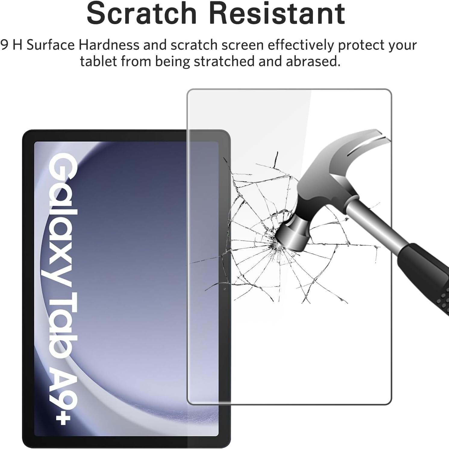 (2 Pack) Samsung Galaxy Tab A9 Plus / A9+ 5G 11″ Screen Protector Tempered Glass