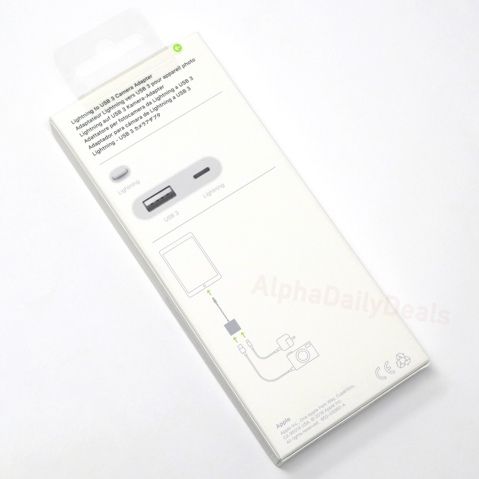 Genuine Apple Lightning to USB 3.0 Type-A Camera Adapter A1619