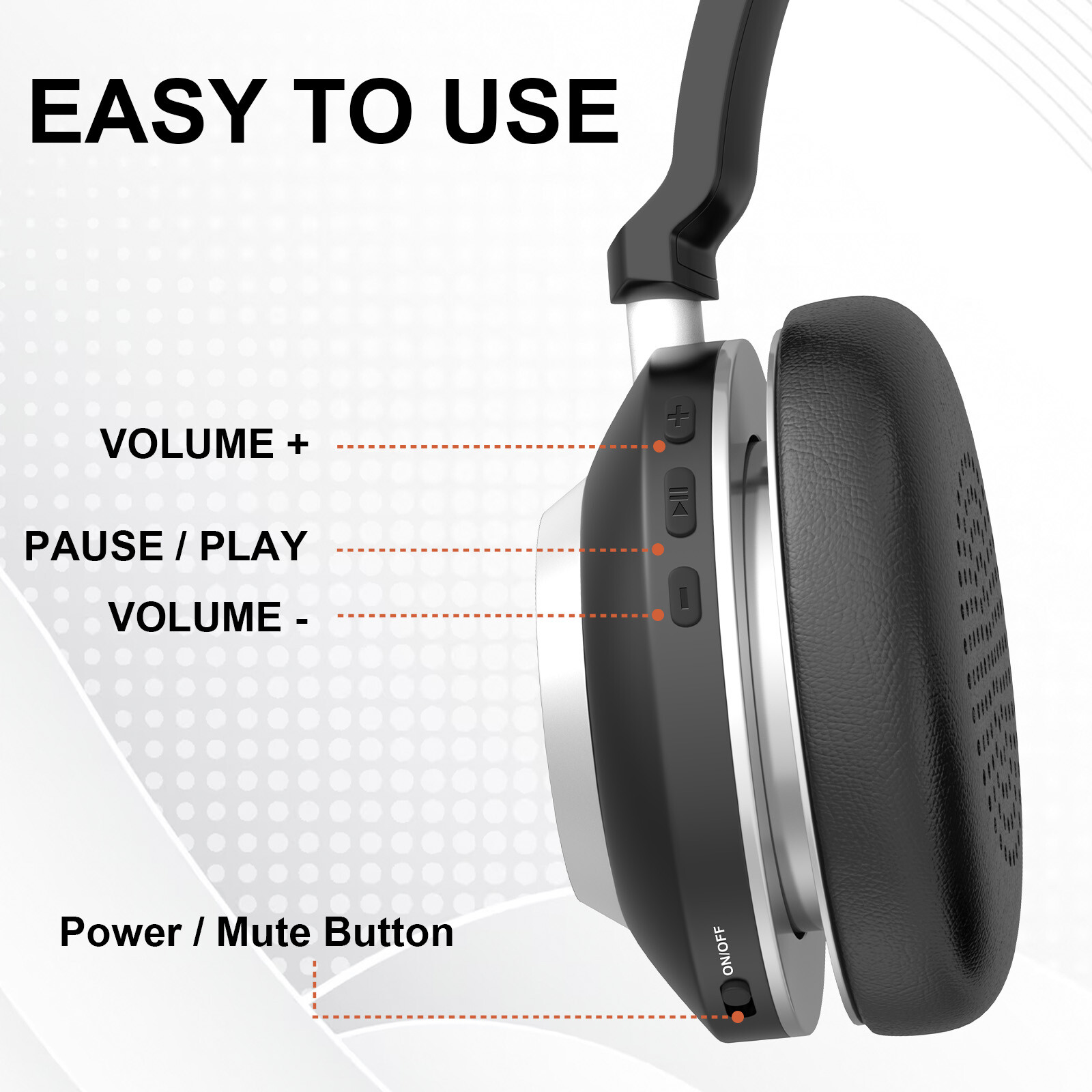 Wantek Wireless Headset with Microphone Bluetooth Headphone for PC/Laptop/Phone