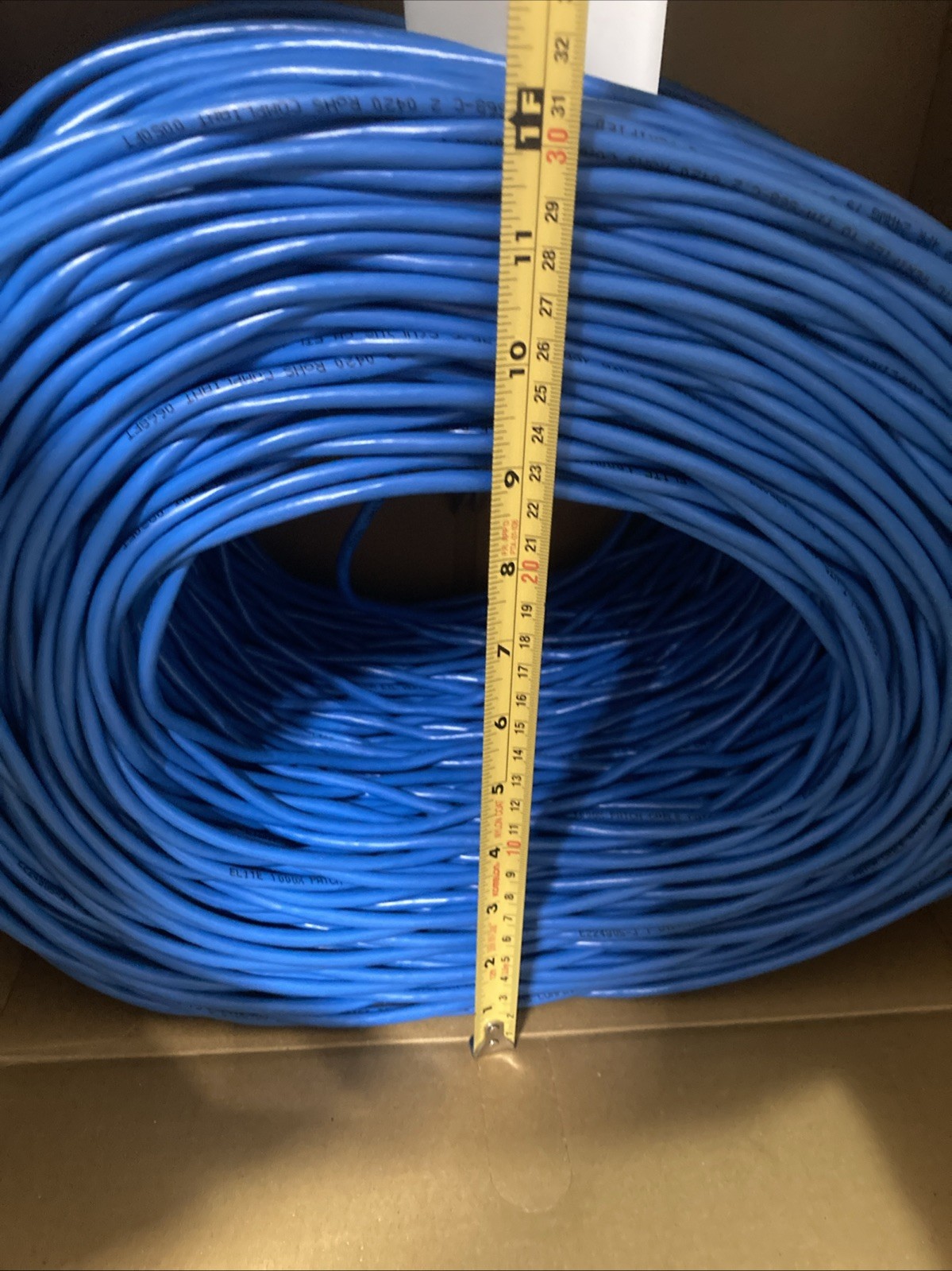 1000 Foot CAT6 Ethernet Cable Stranded CM Blue Lightly Used