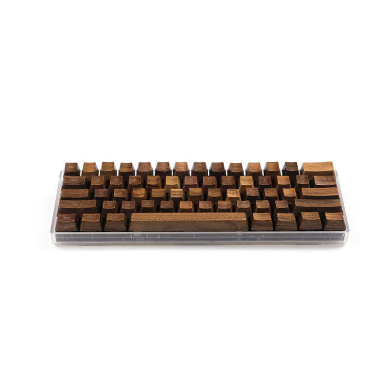Black Walnut Wood OEM High keycap Mechanical keyboard Keycaps 60/87/108 Keys