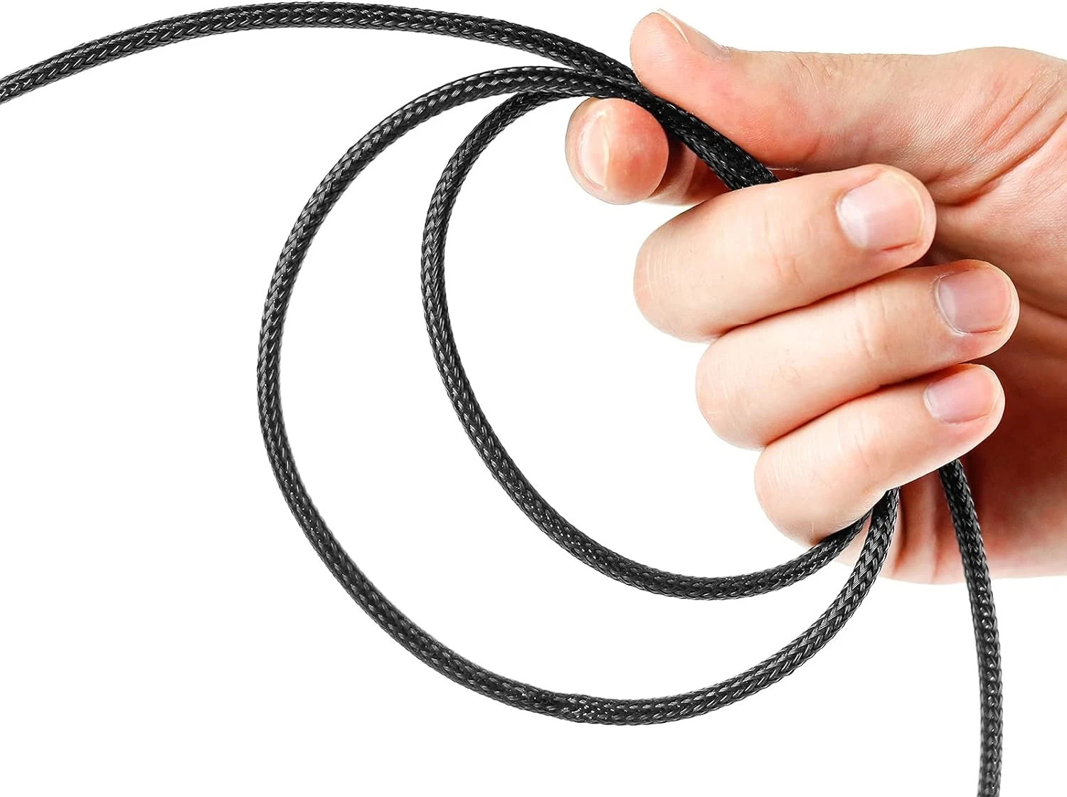 96Ft Wire Loom Braided Cable Sleeve Covers Cord Management with 127 Pieces Tube