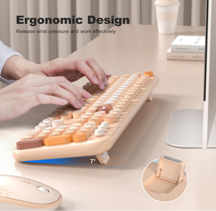 MOFII Wireless Keyboard and Mouse Combo, Full Size 2.4G Plug and Play Typewriter