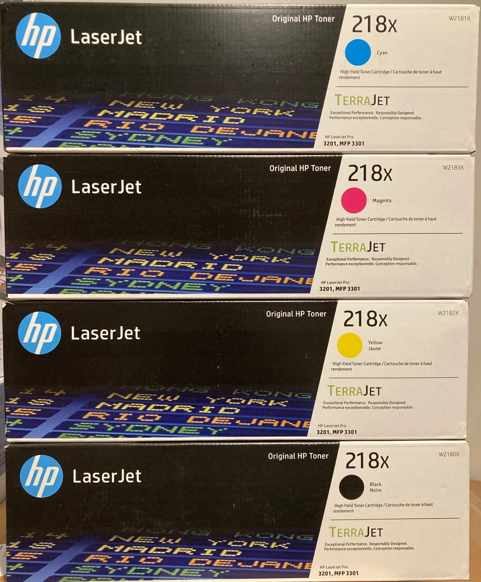 HP 218X Black/Cyan/Magenta/Yellow High Yield Toner Cartridge Set