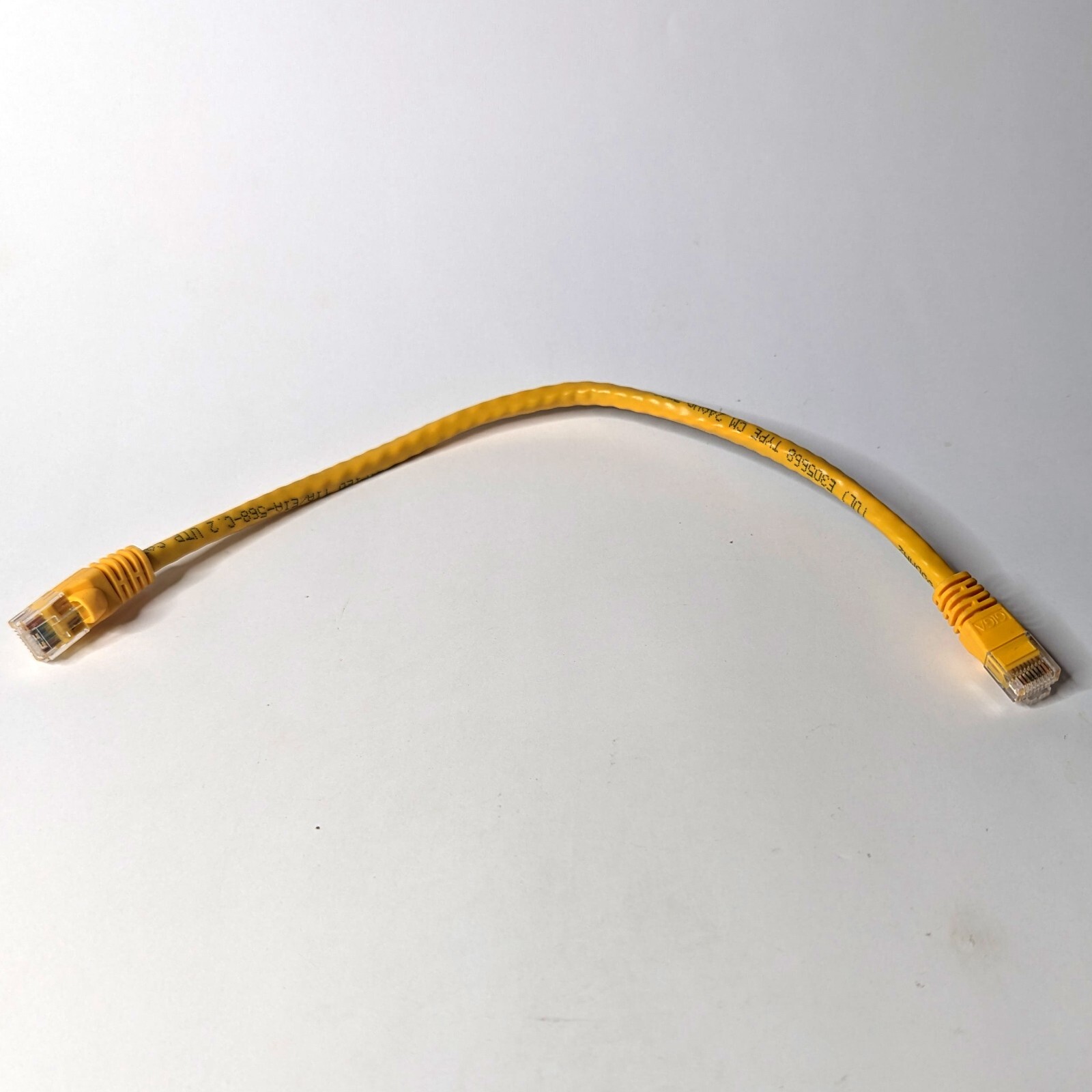 1’FT Cat6 550MHz Ethernet Patch Cable Yellow RJ45 Booted Lot of 1,2,5,10,20,50