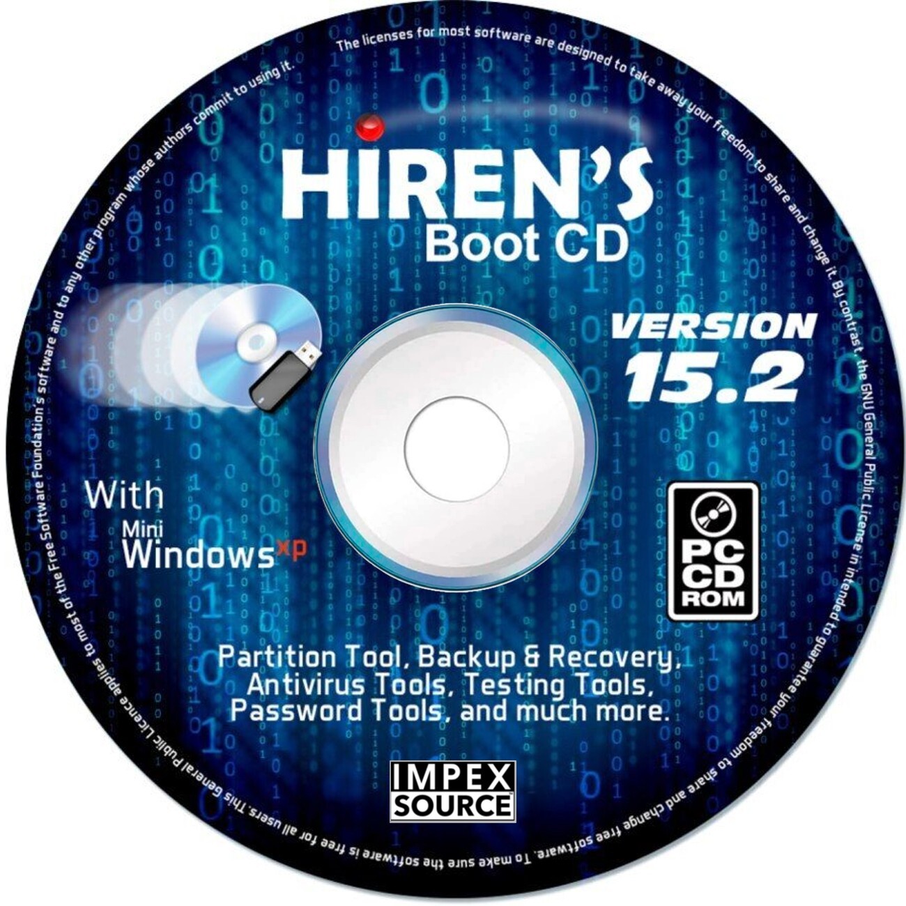 Hiren’s Boot CD 15.2 Bootable CD Utility Toolkit For PC Diagnostics Repair +MORE