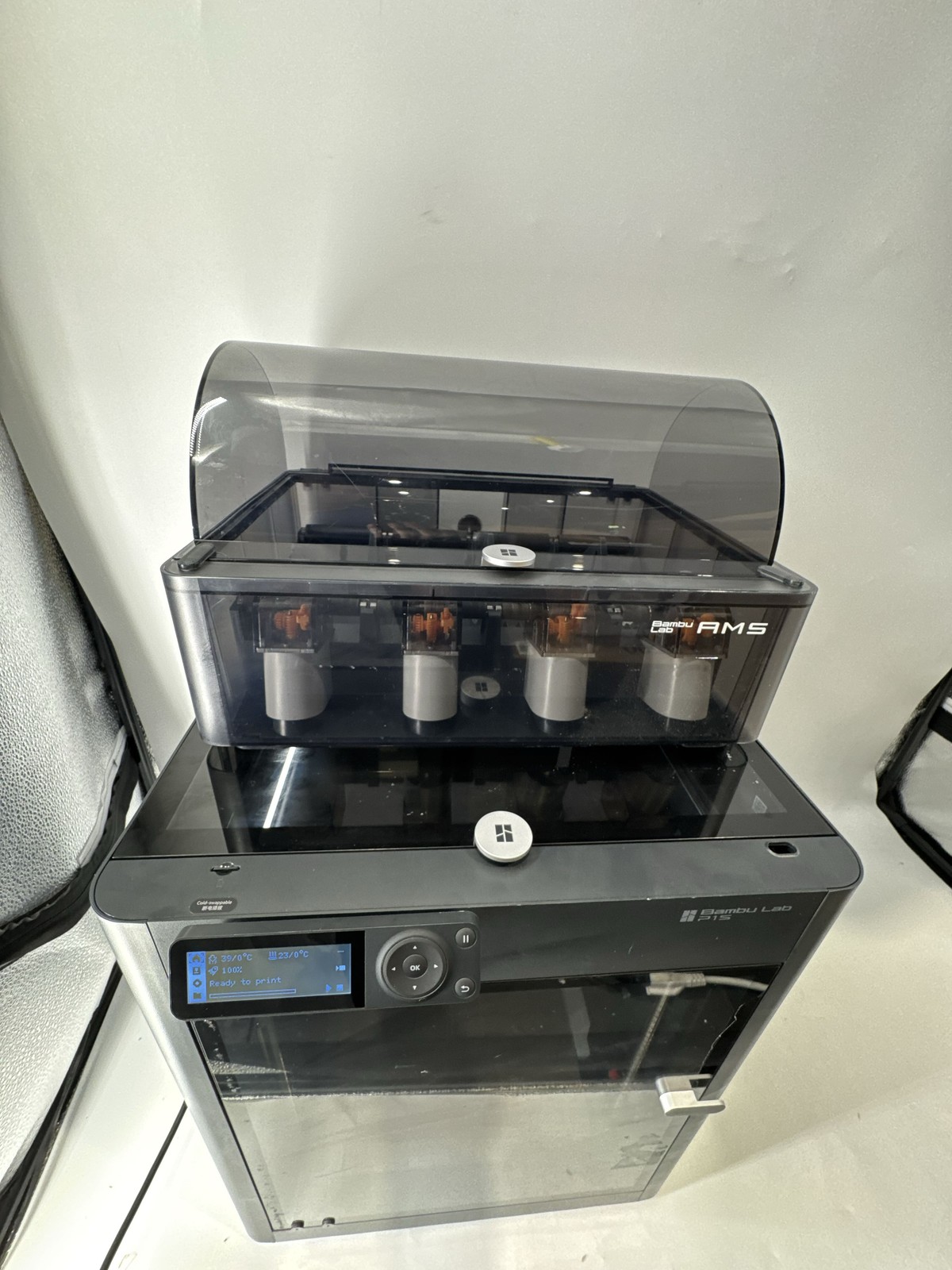 (BROKEN) Bambu Lab P1S Combo 3D Printer AMS Multi-Color High Speed Black