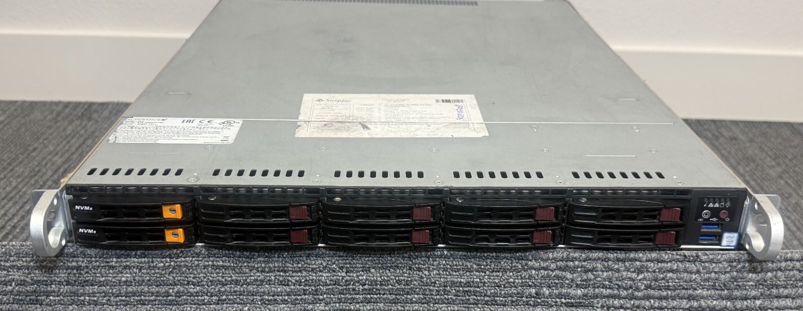 Supermicro SYS-1028R-WTNR Server 2x E5-2680 v4 64GB DDR4 2x 512GB SSD 2x PSU