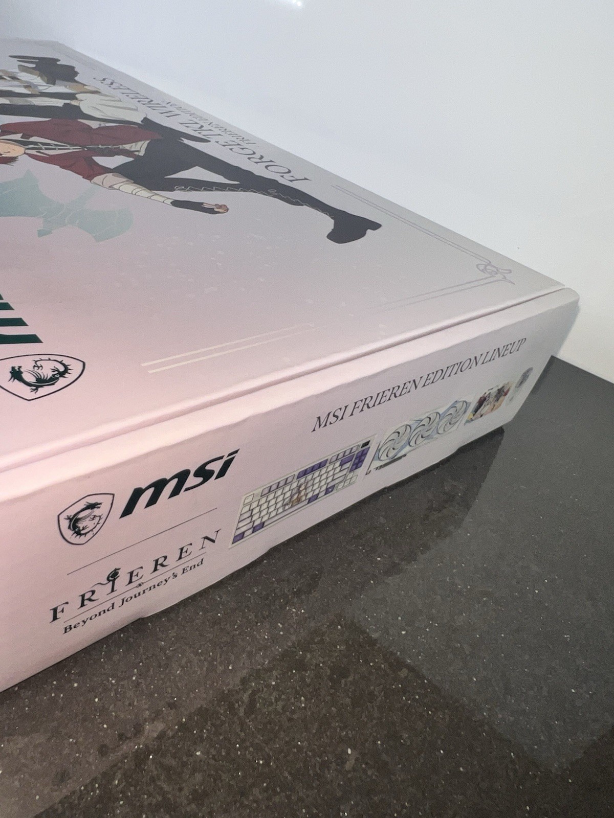 MSI Forge TKL Wireless Mechanical Keyboard Frieren Edition Anime Gaming Gear Box