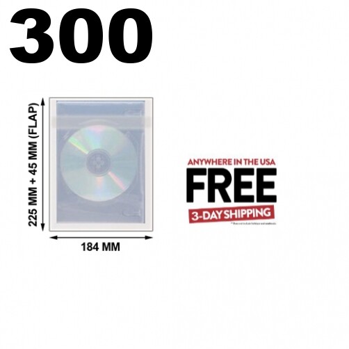 300 OPP Plastic Wrap Bag for 14 Disc DVD Case 45mm ** 1-3 DAY