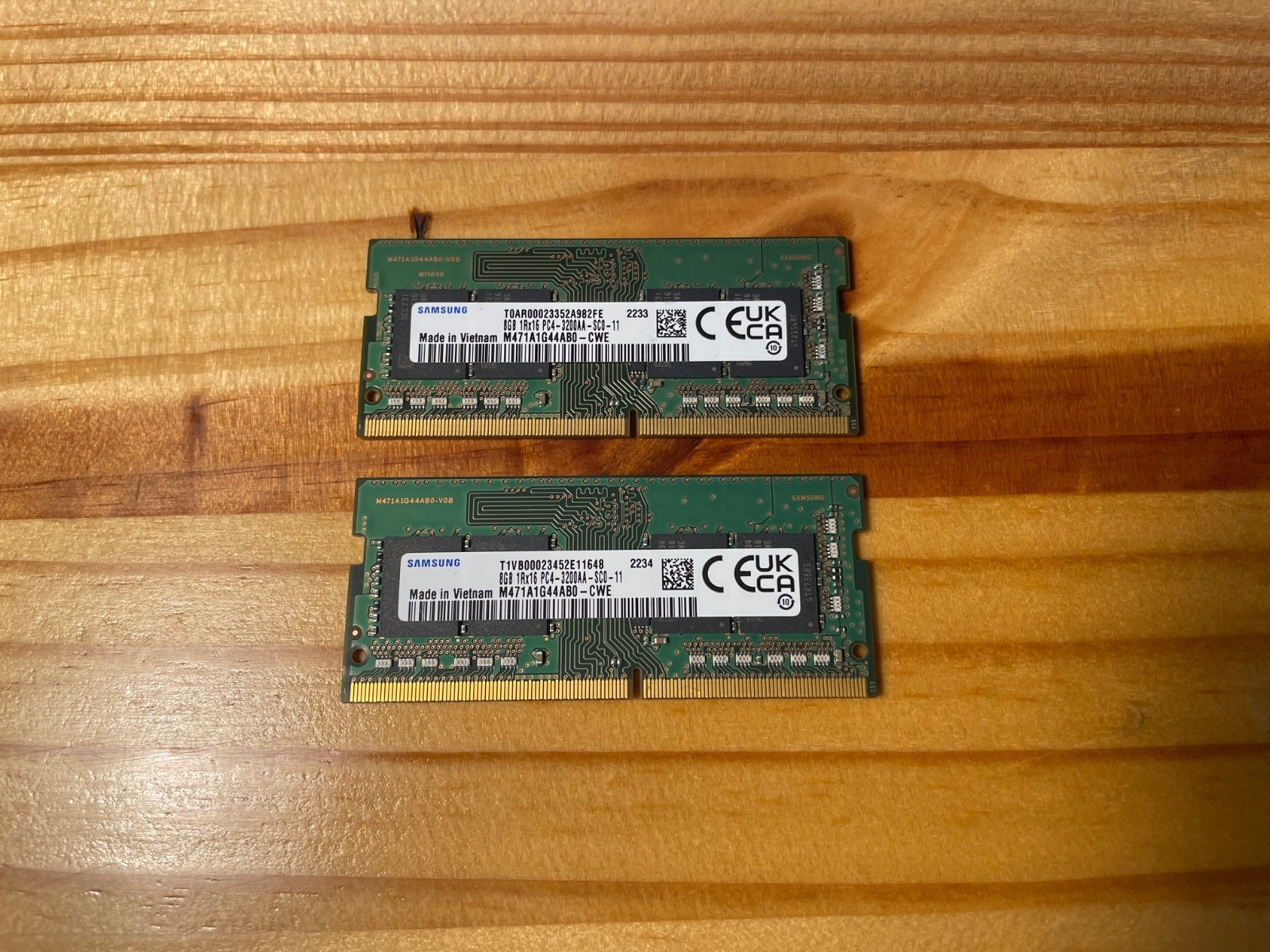 16gb Samsung 2x8gb ddr4 3200 SODIMM Memory (M471A1K43DB1CWE)