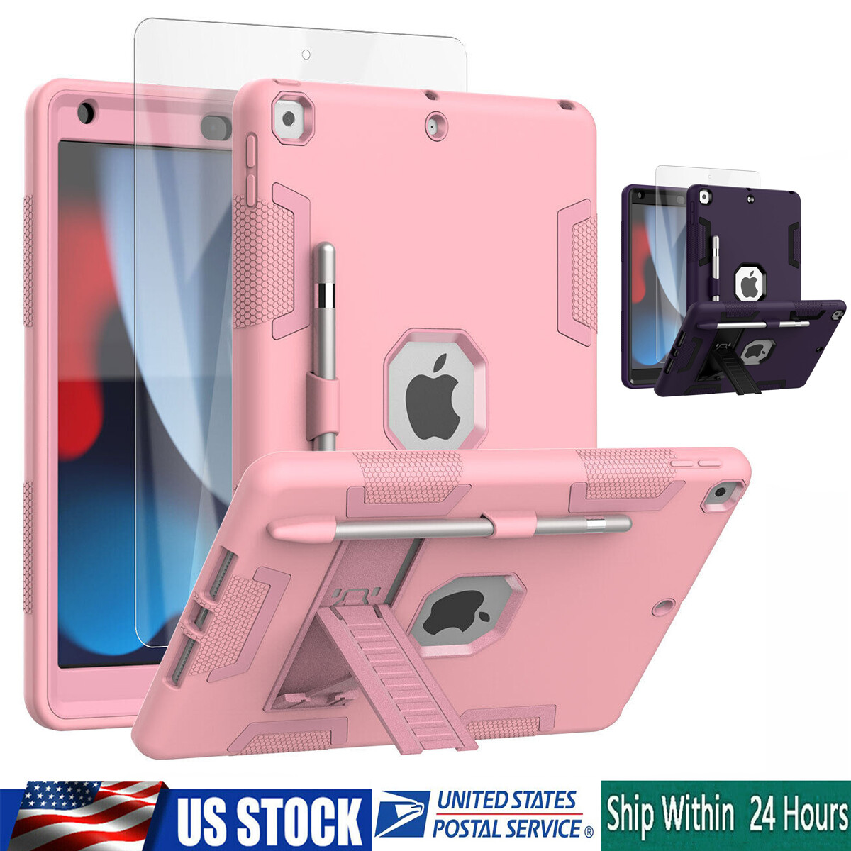 For iPad 9th 8th 7th Generation 10.2″ Shockproof Heavy Duty Case Stand Cover