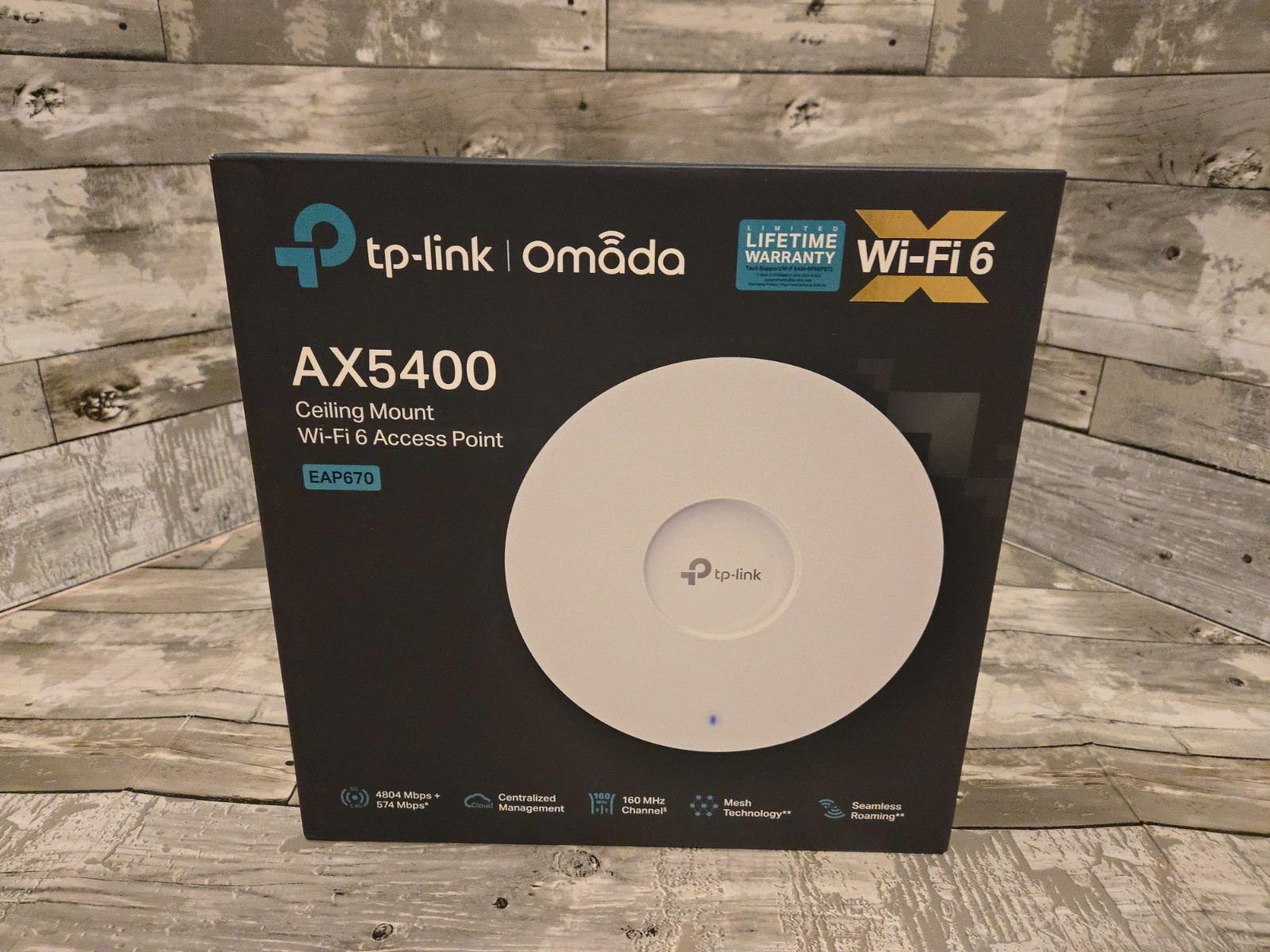 TP-LINK EAP670 AX5400 WiFi 6 Ceiling Mount PoE+ Wireless Access Point – White