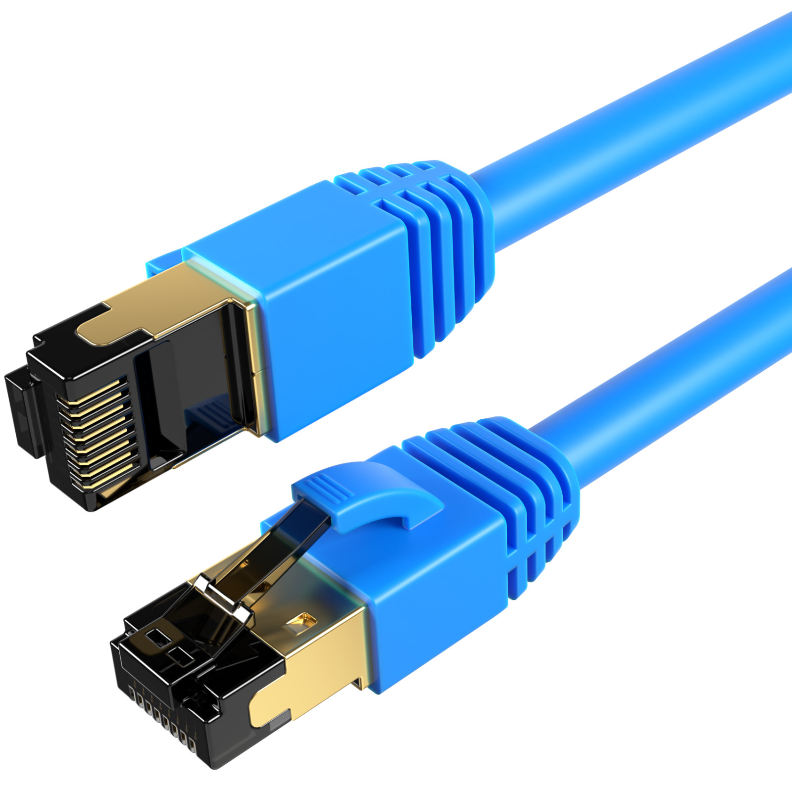 CAT8 Ethernet Cable Super Speed 40Gbps LAN Wire 0.5FT- 75FT Blue Multipack LOT