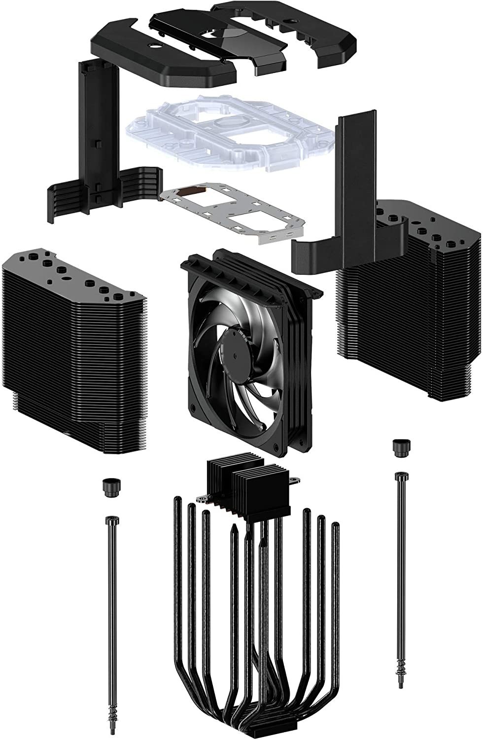 Cooler Master MasterAir MA620M Dual Tower CPU Cooler (ARGB, Hidden 120mm Fan)