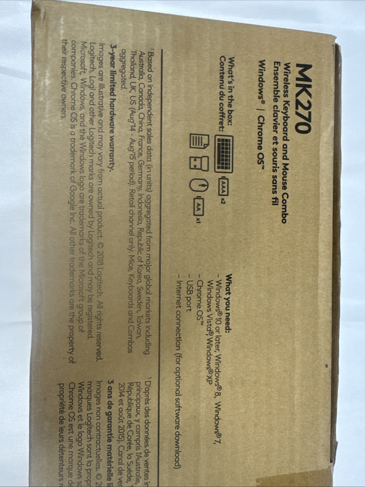 Logitech MK270 Wireless Keyboard and Mouse Combo – 920-008813