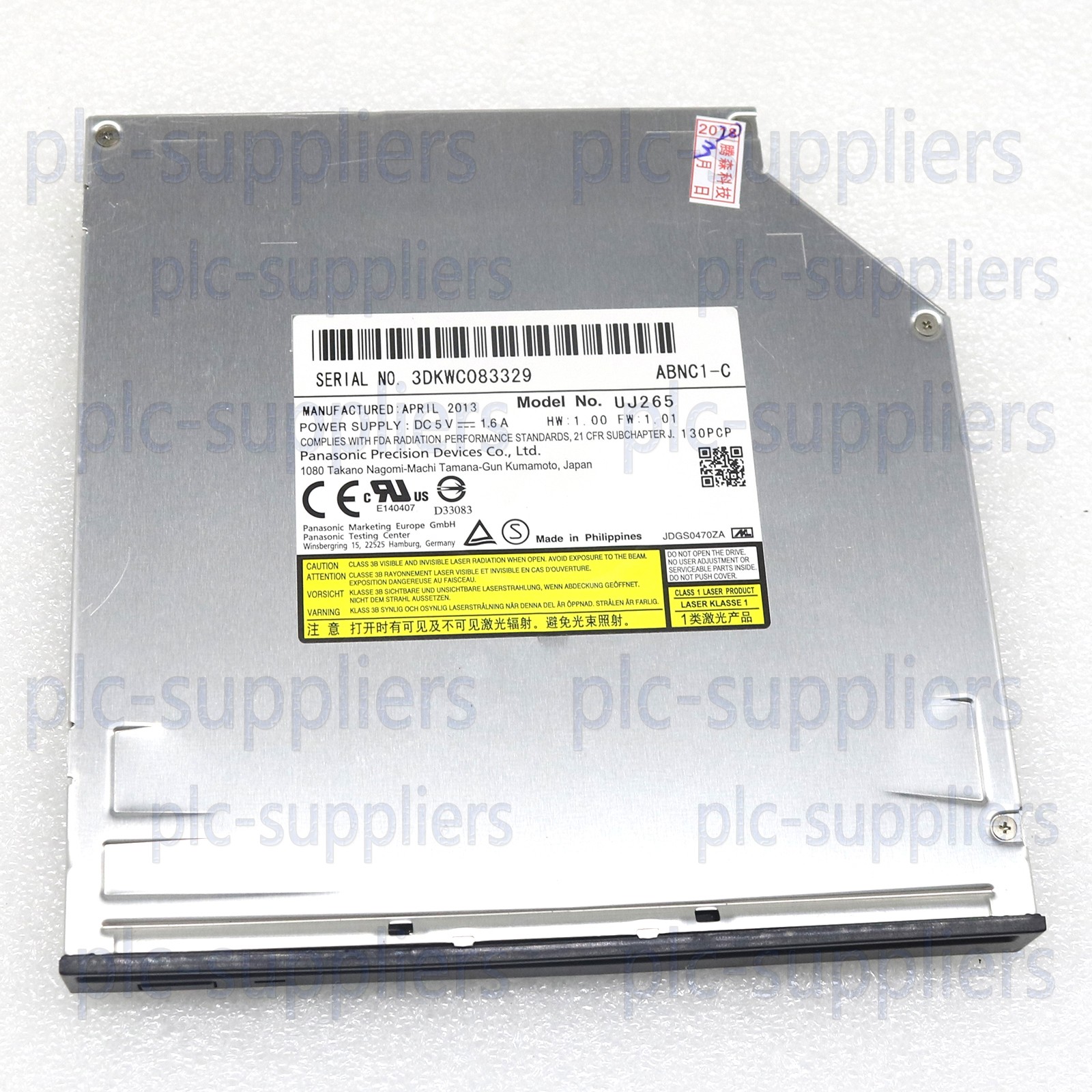 One NEW Slot in Blu-ray Burner DVD Drive Player 12.7mm SATA For Panasonic UJ265