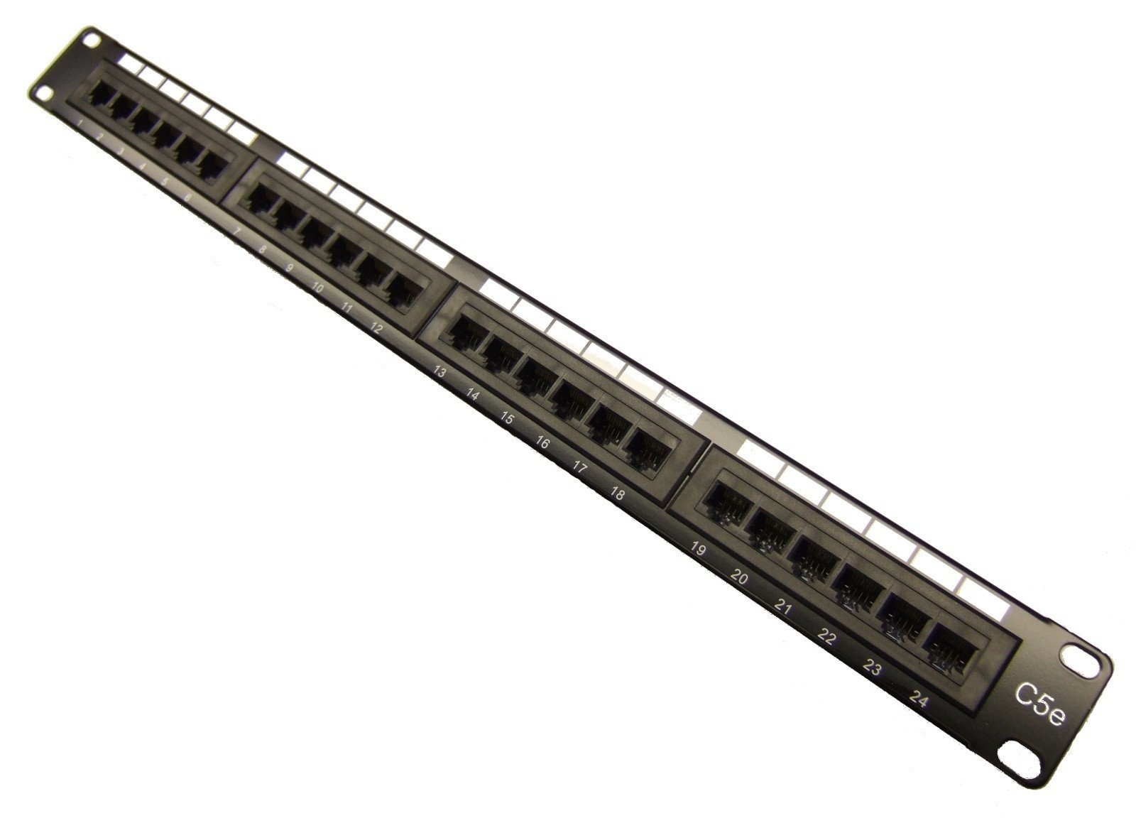 NEW CAT5e 24 Port Patch Panel RJ45 110 UL Network Ethernet 19″ Rack Mount 1U 1RU