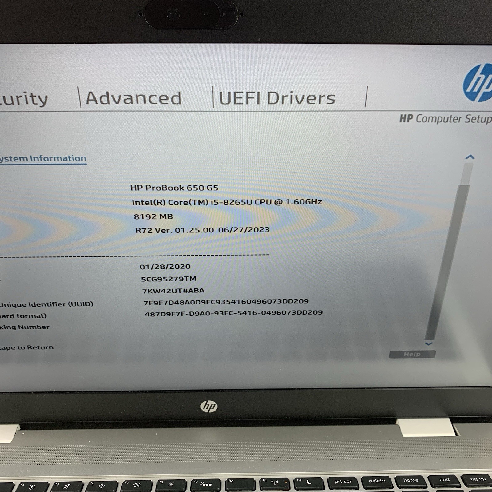 HP Probook 650 G5 15.6″ Core I5-8265U 1.60 GHz 8 GB RAM No OS/HDD/AC/Batt Bent