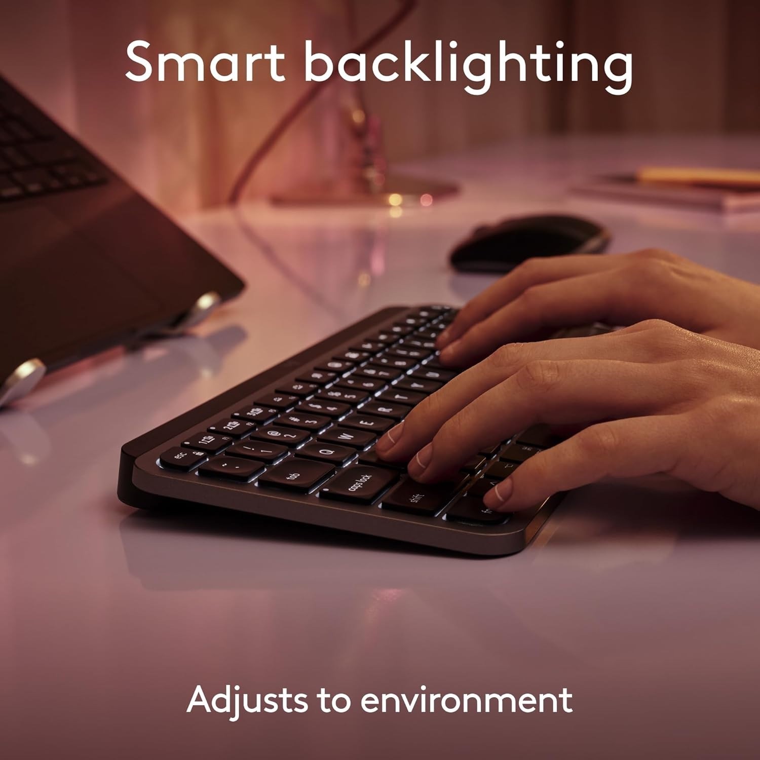 Logitech MX Keys Mini Wireless Keyboard Graphite Minimalist Backlit EUC MSRP $89