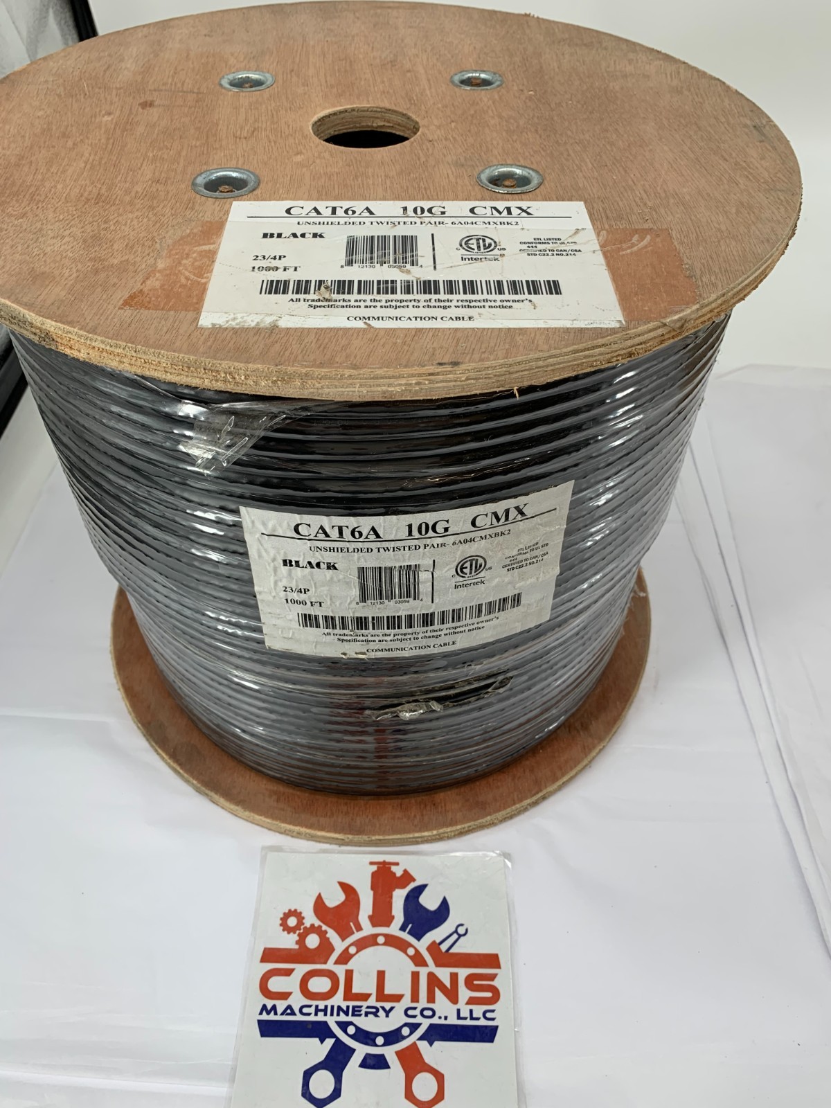 Wavenet 6A04CMXBK2 23 AWG 4P Solid Bare Copper Unshielded CAT6A 10G CMX 1,000FT