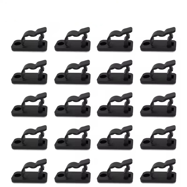 20PCS Self Adhesive Cable Clips Wire Organizer Desk Cord Manager NEW