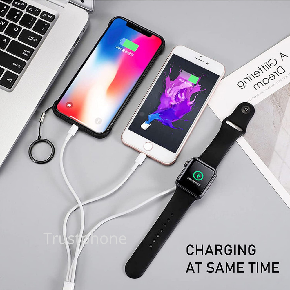 3 in 1 Magnetic USB Charging Cable For Apple iPhone Watch Series 1 2 3 4 Charger