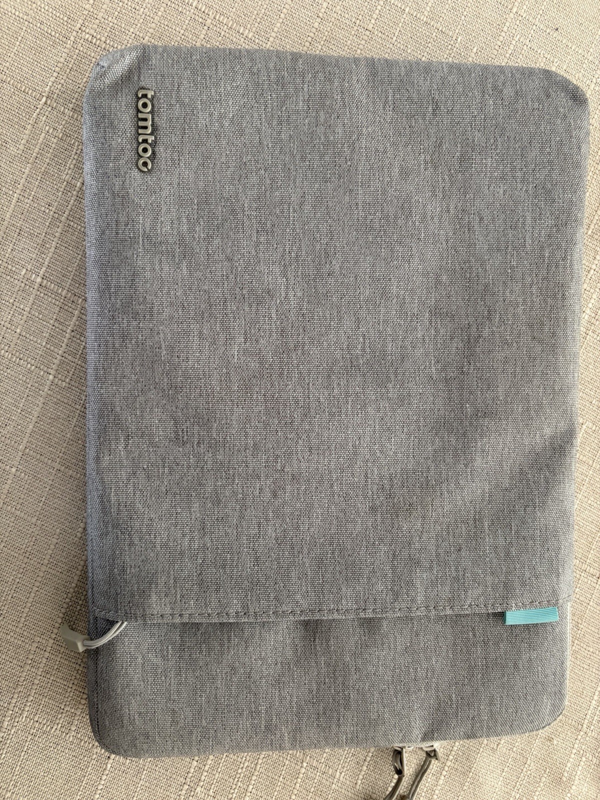 Tomtoc 13” Laptop Sleeve Gray Padded Case with Front Accessory Pocket MacBook