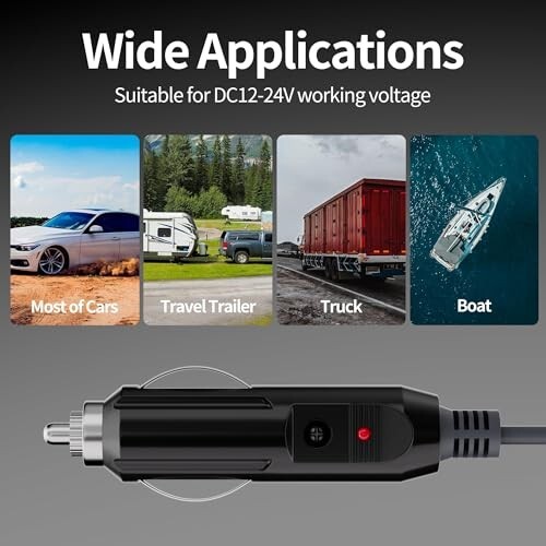 Starlink Mini Power Cable Direct to Cigarette 12V-24V Adapter10FT Power Cable