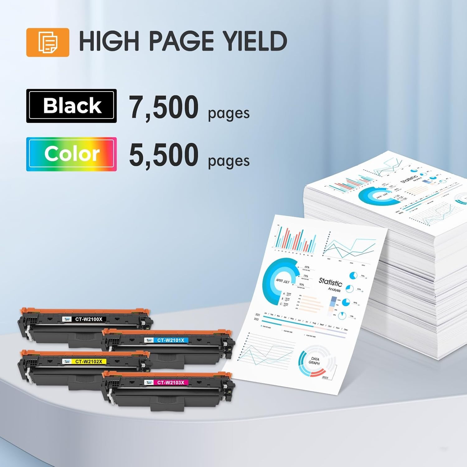 210X Toner Cartridges 4 Pack 4301fdw Compatible for HP 210X 210A 210 (with Chip)