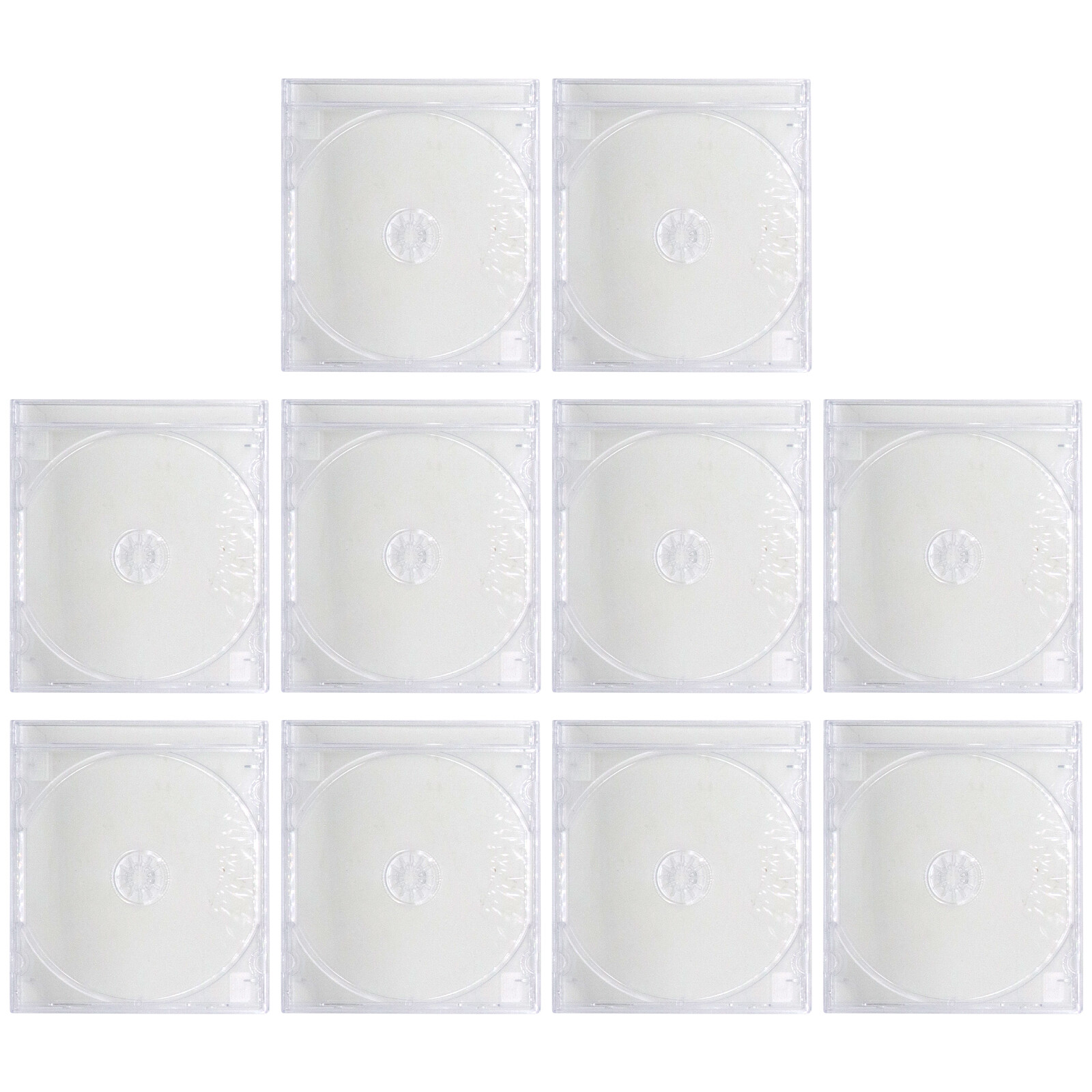 1x Standard CD Jewel Case Single 1-Disc Case with Tray 10.4mm Clear Protectors