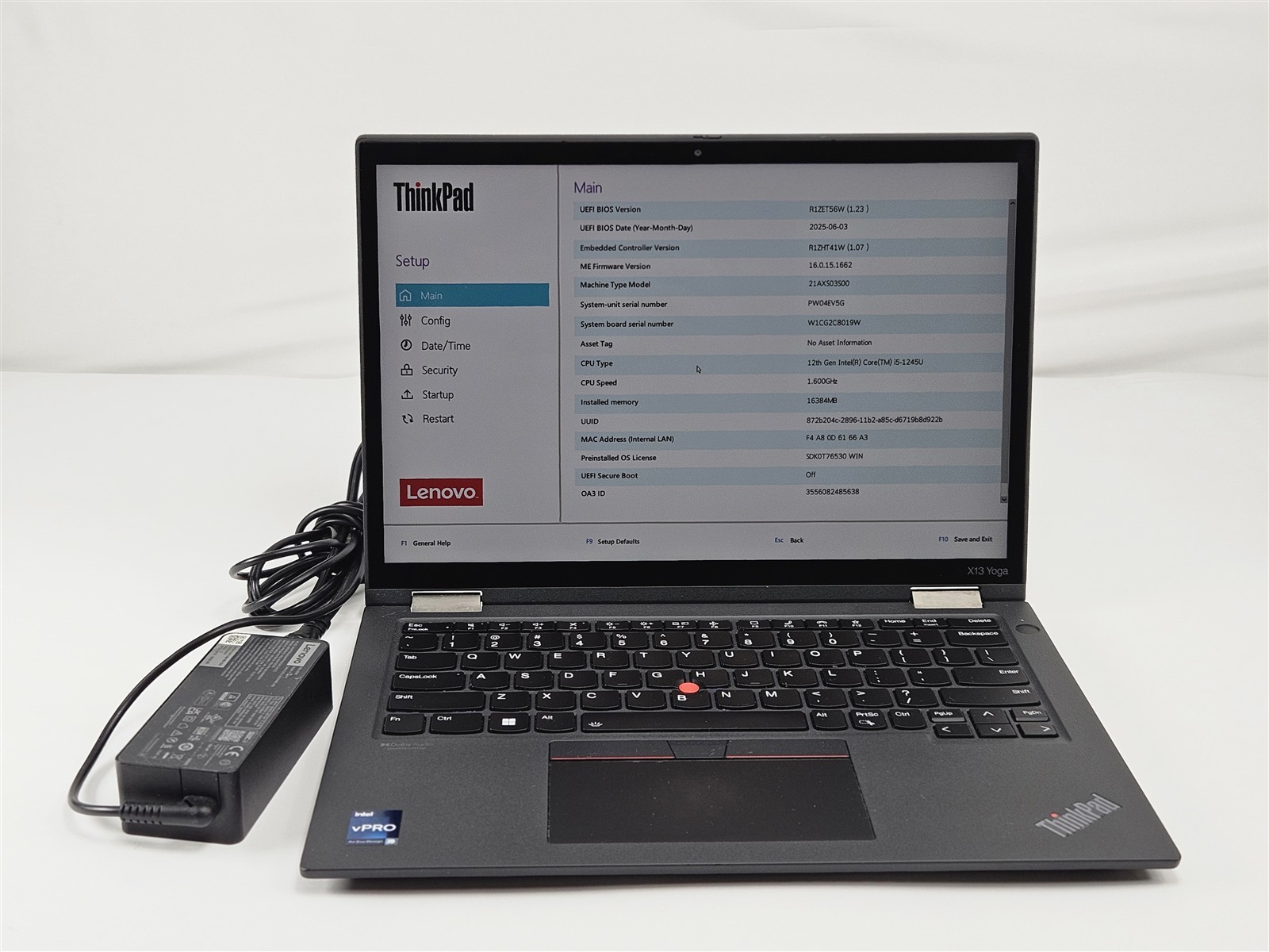 Lenovo 13.3″ ThinkPad X13 Yoga Gen 3 Intel Core i5-1245U 16GB 56GB SSD Win11