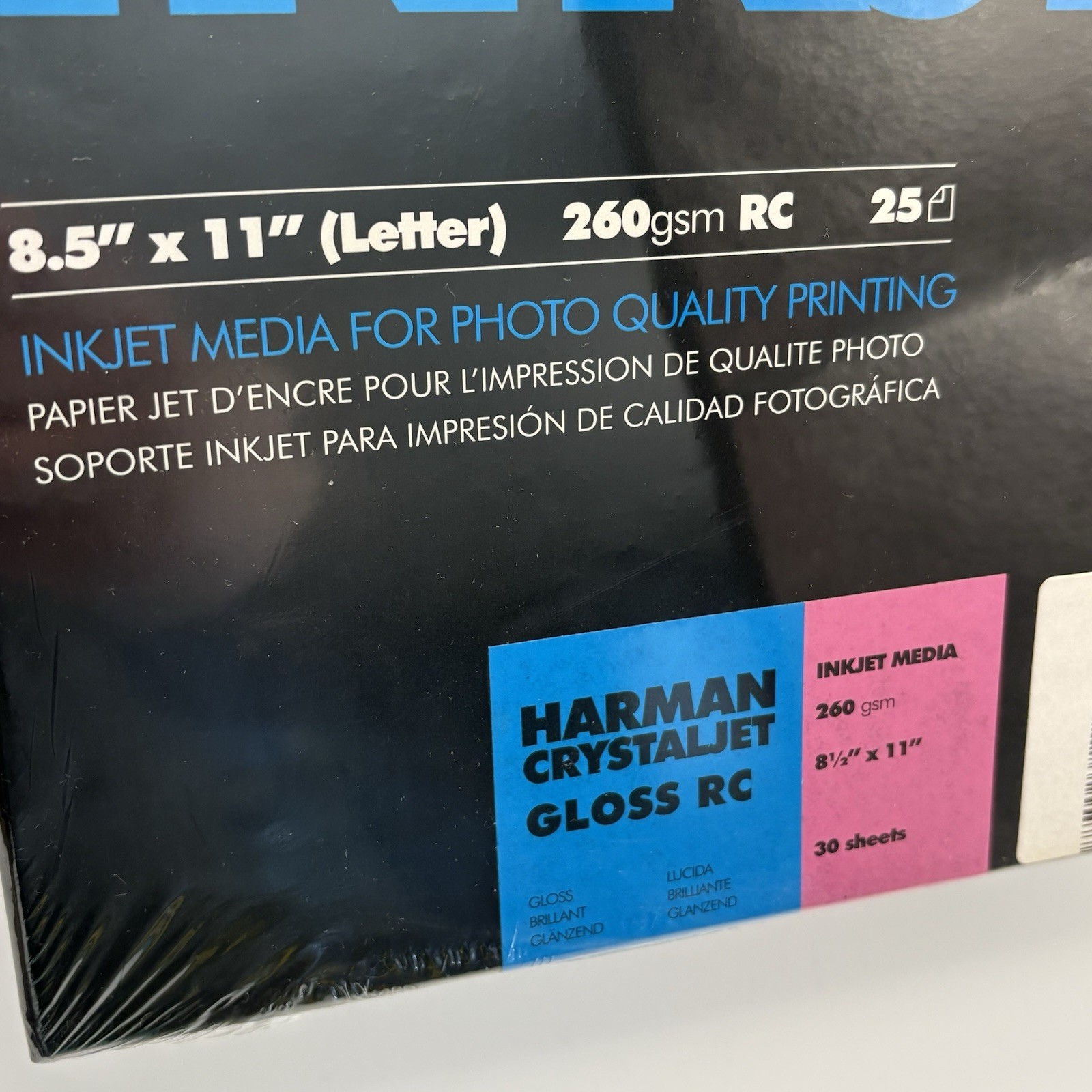 HARMAN Photo Inkjet Paper 8.5″x11″ – 260gsm – 30 Sheets – New in Sealed Box