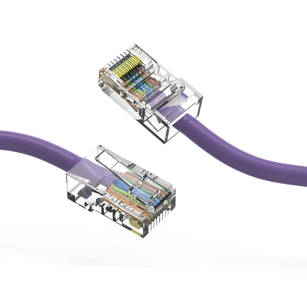 4Ft CAT5E UTP Ethernet Network Non Booted Cable Purple