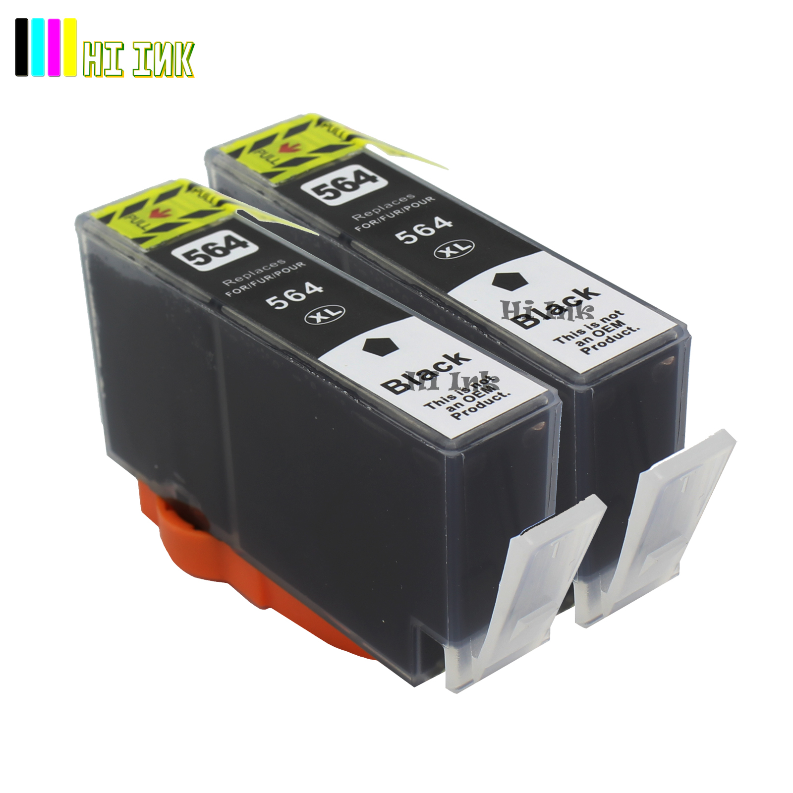 2PK 564XL Black Ink For HP PhotoSmart 7510 7520 7525 309 309A C5300 C310 C410