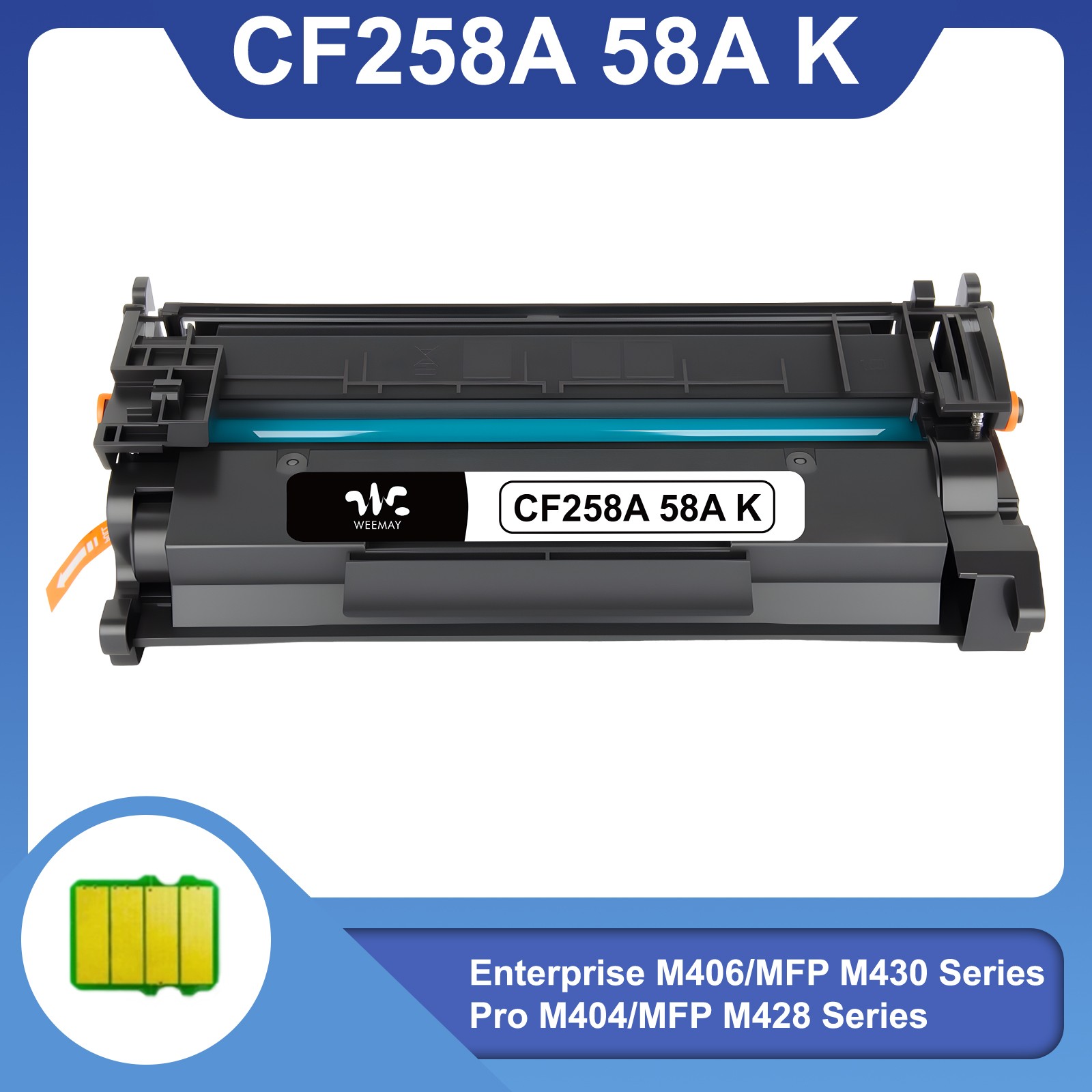 CF258X 58A Toner Cartridge For HP LaserJet Pro M404n M404dn M404dw With Chip