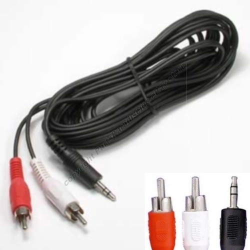 12ft long 3.5mm, 1/8″ Stereo Male~Dual RCA~M Audio/PC/MAC/IPOD Cable/Cord$SHdisc